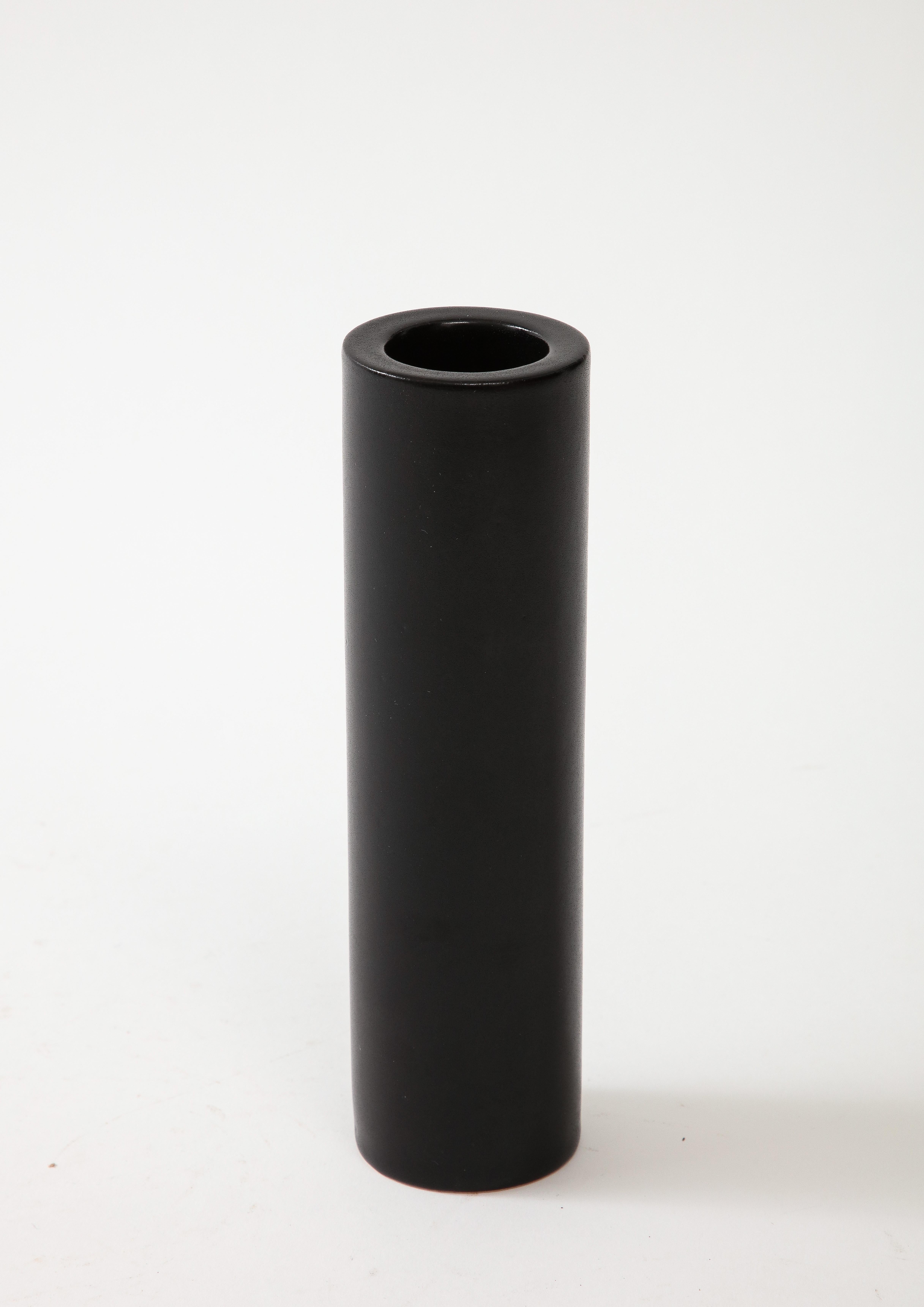 Mid-Century Modern Franco Pozzi Cylinder Thick Walled Vase, Italy, c. 1970 For Sale