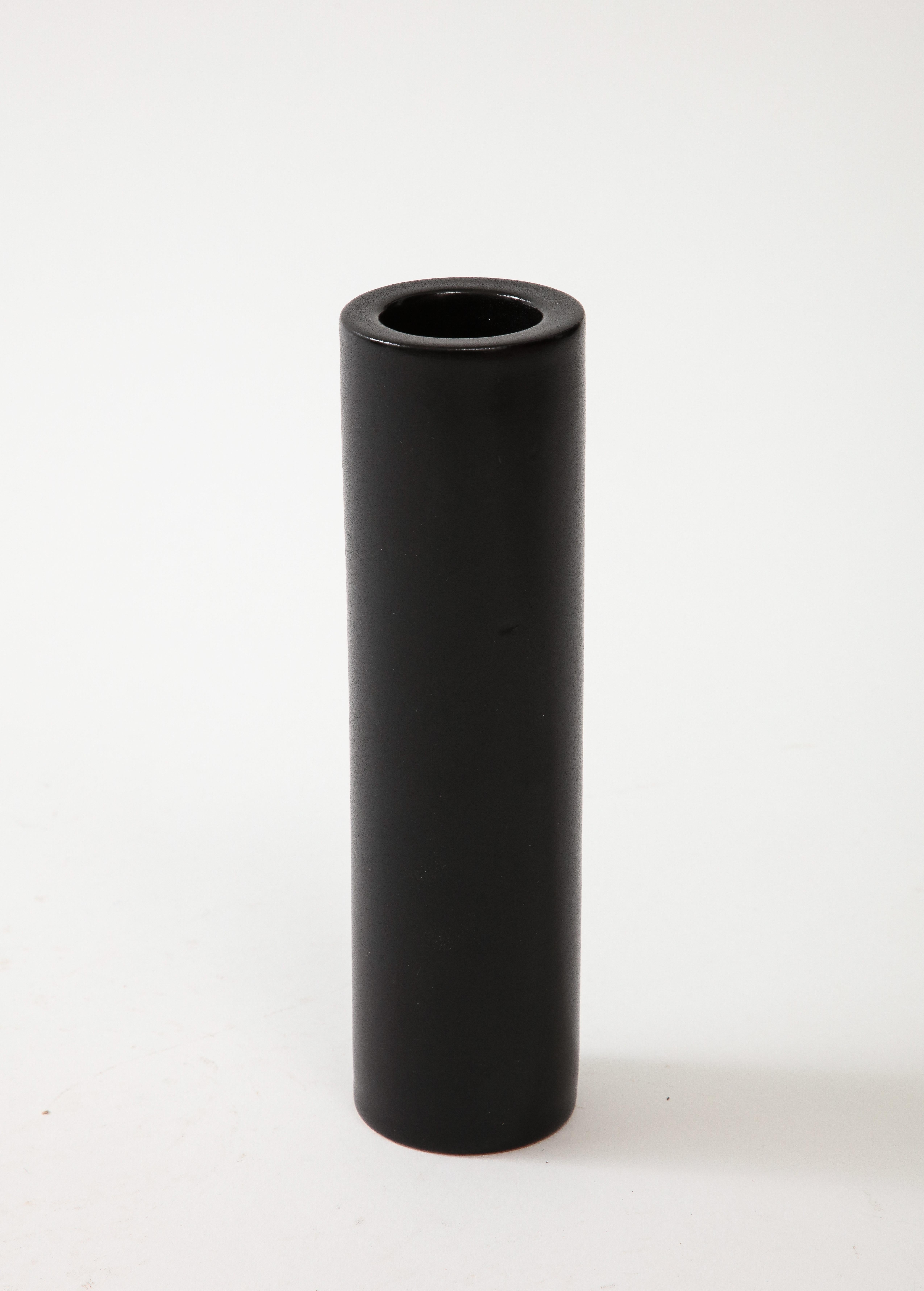 Italian Franco Pozzi Cylinder Thick Walled Vase, Italy, c. 1970 For Sale