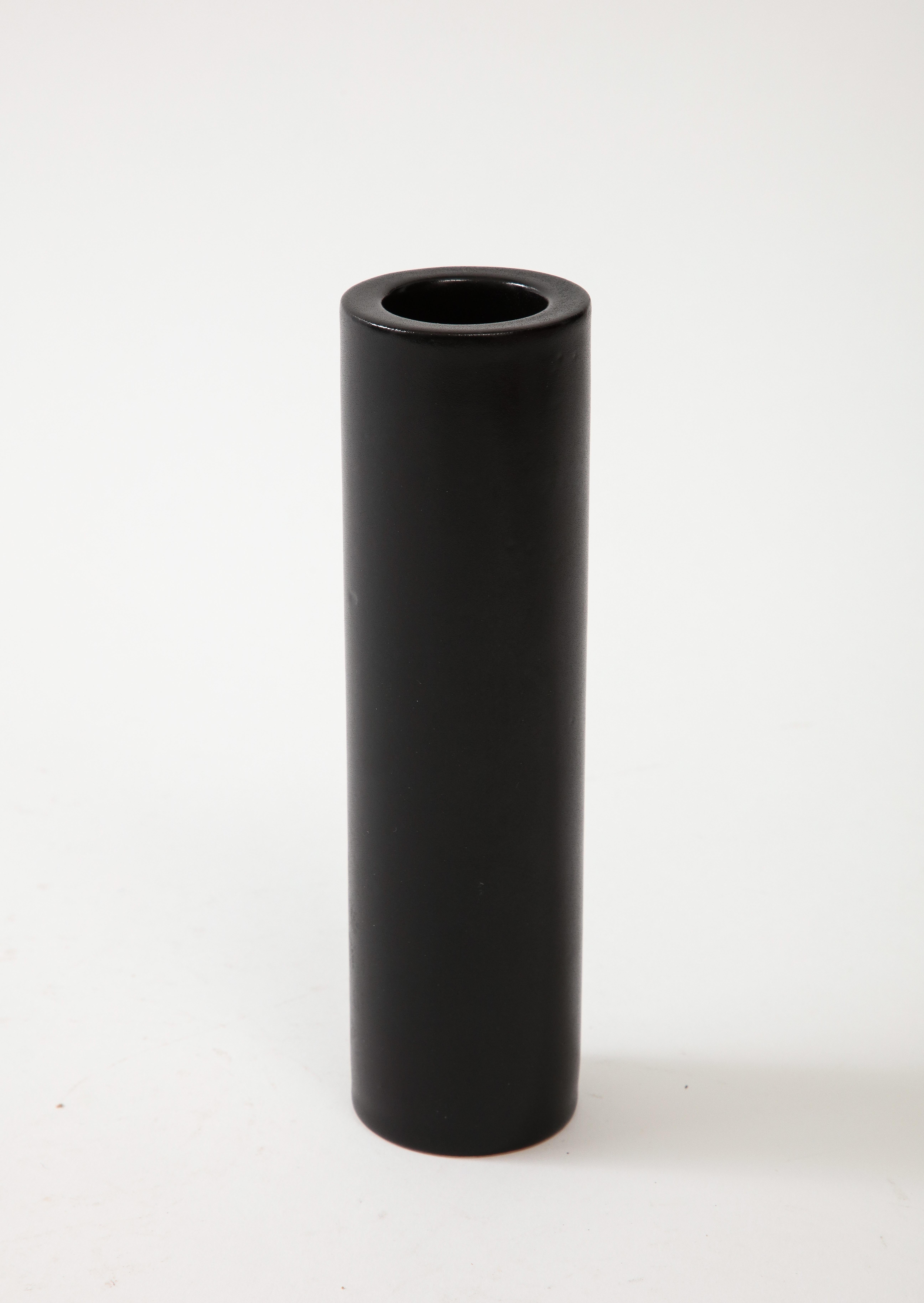 Franco Pozzi Cylinder Thick Walled Vase, Italy, c. 1970 In Good Condition For Sale In Brooklyn, NY