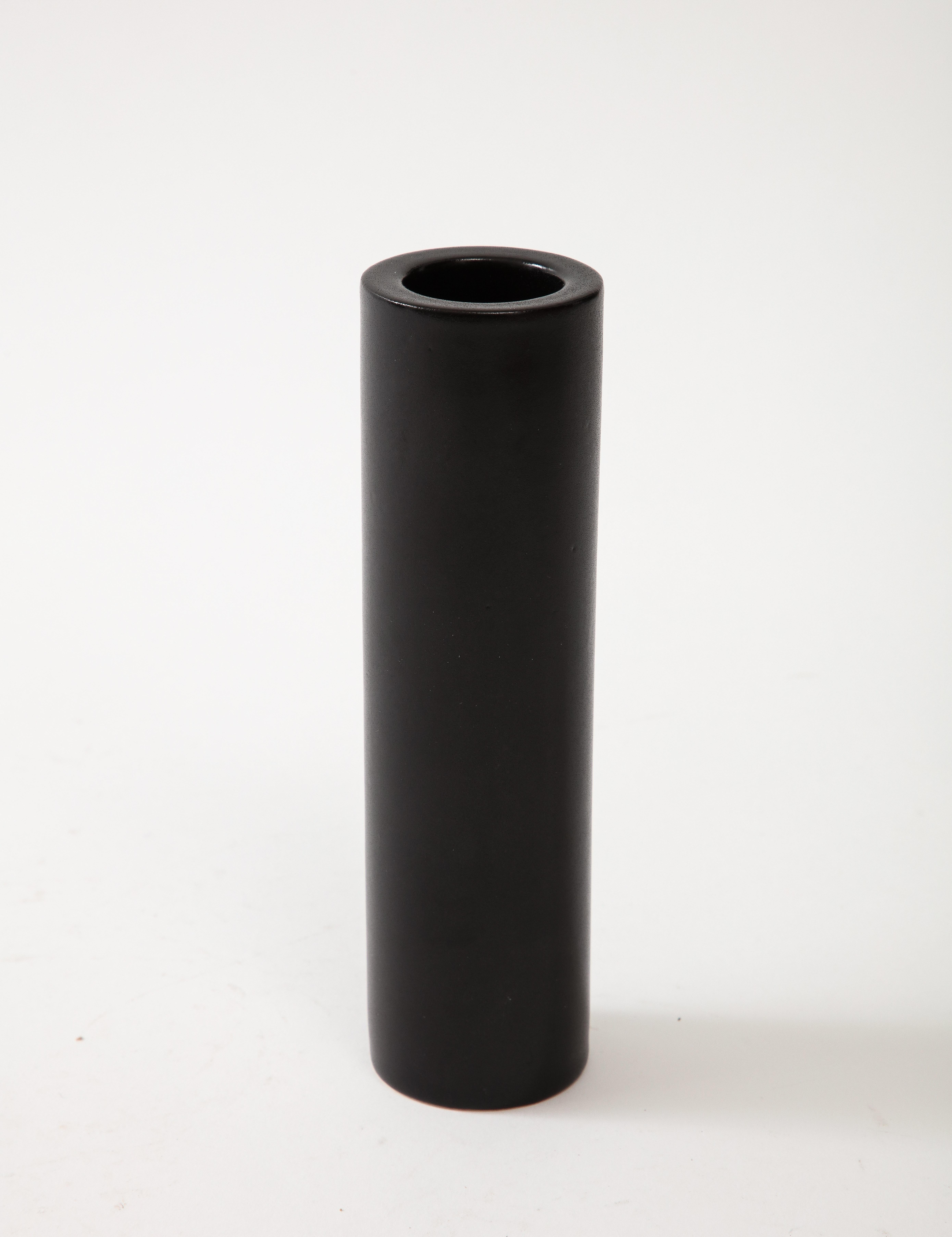 Late 20th Century Franco Pozzi Cylinder Thick Walled Vase, Italy, c. 1970 For Sale