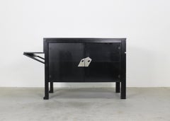 Franco Raggi Black Canton Cabinet in Wood by Poltronova 1987