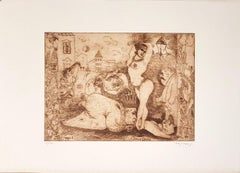 La Bella Otero - Origina Etching by F. Rognoni - 1951