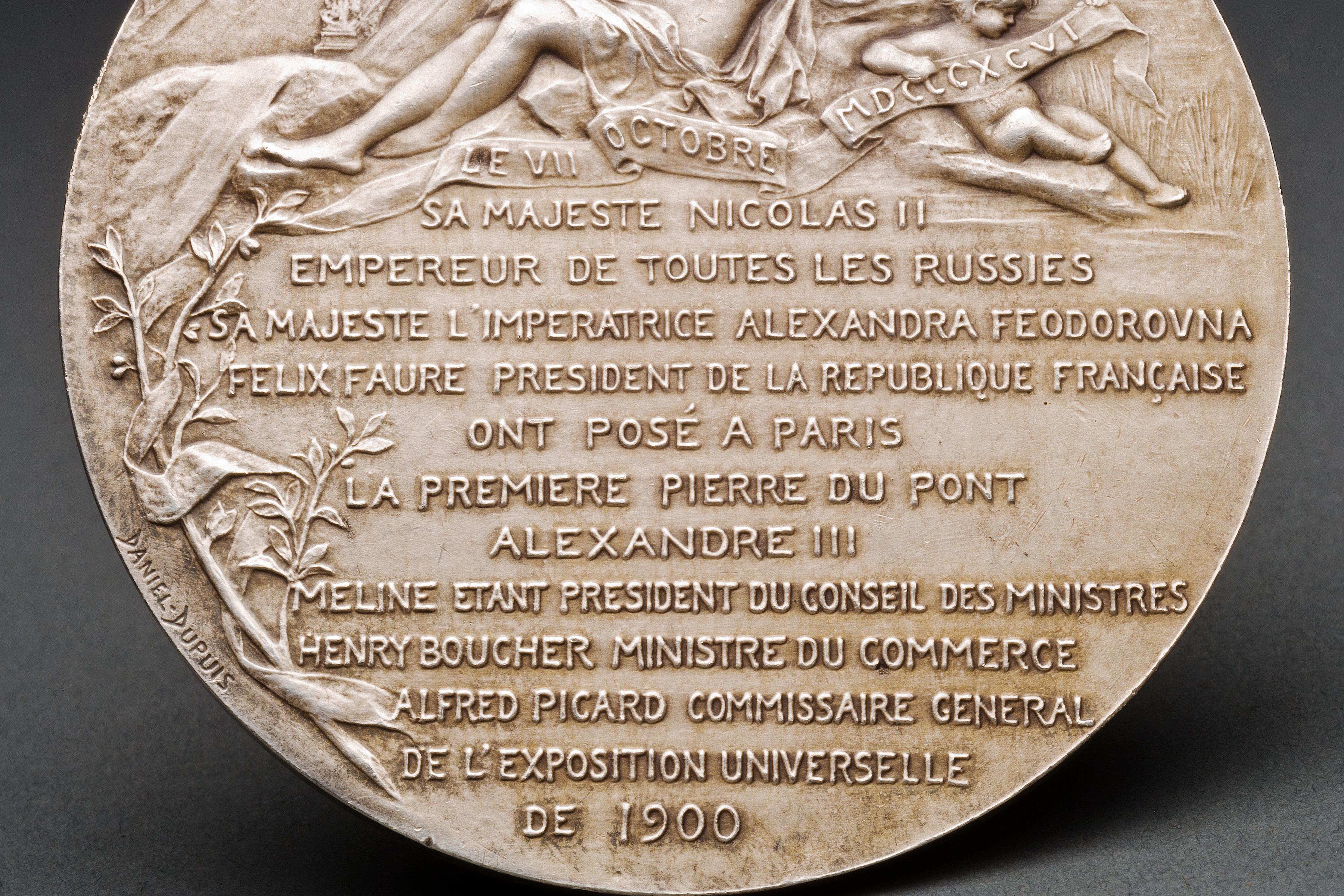 Greek Revival Franco-Russian Alexander III Commemorative Medallion, 1896 For Sale
