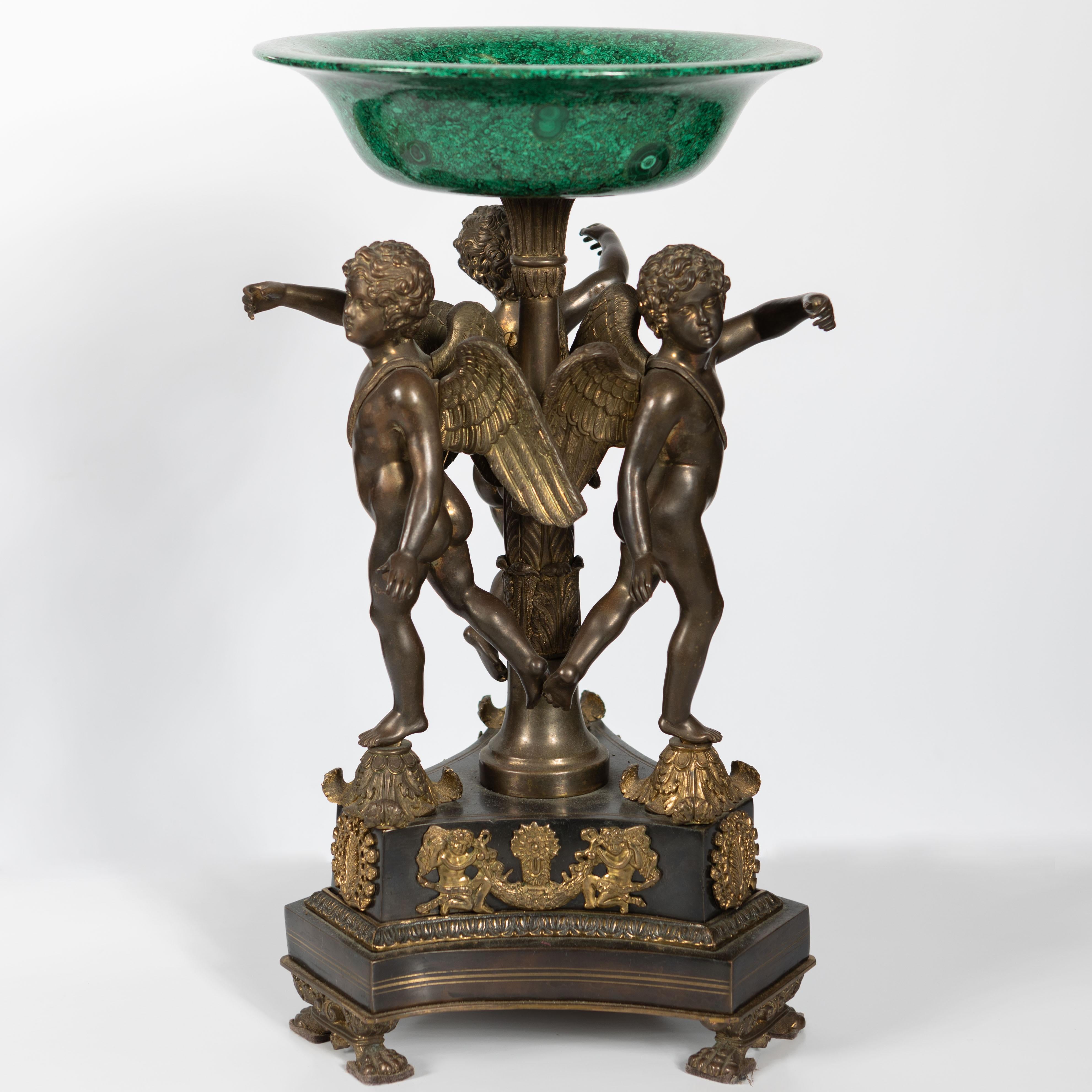 XIXe siècle Centre de table de Putti ailés franco-russe du 19ème siècle en vente