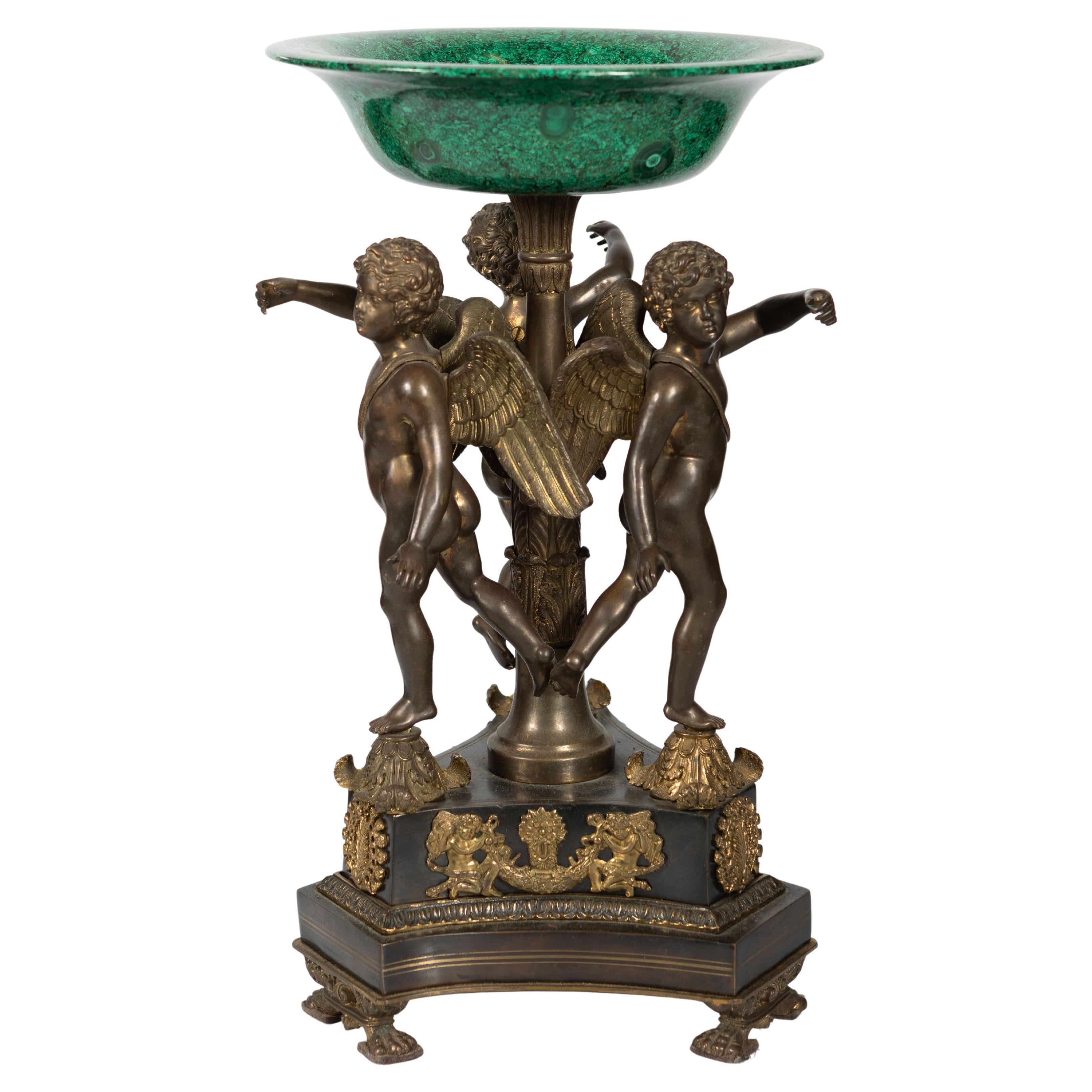 Centre de table de Putti ailés franco-russe du 19ème siècle