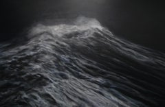 Abyssal par Franco Salas Borquez - Peinture contemporaine de paysage marin, océan, sombre