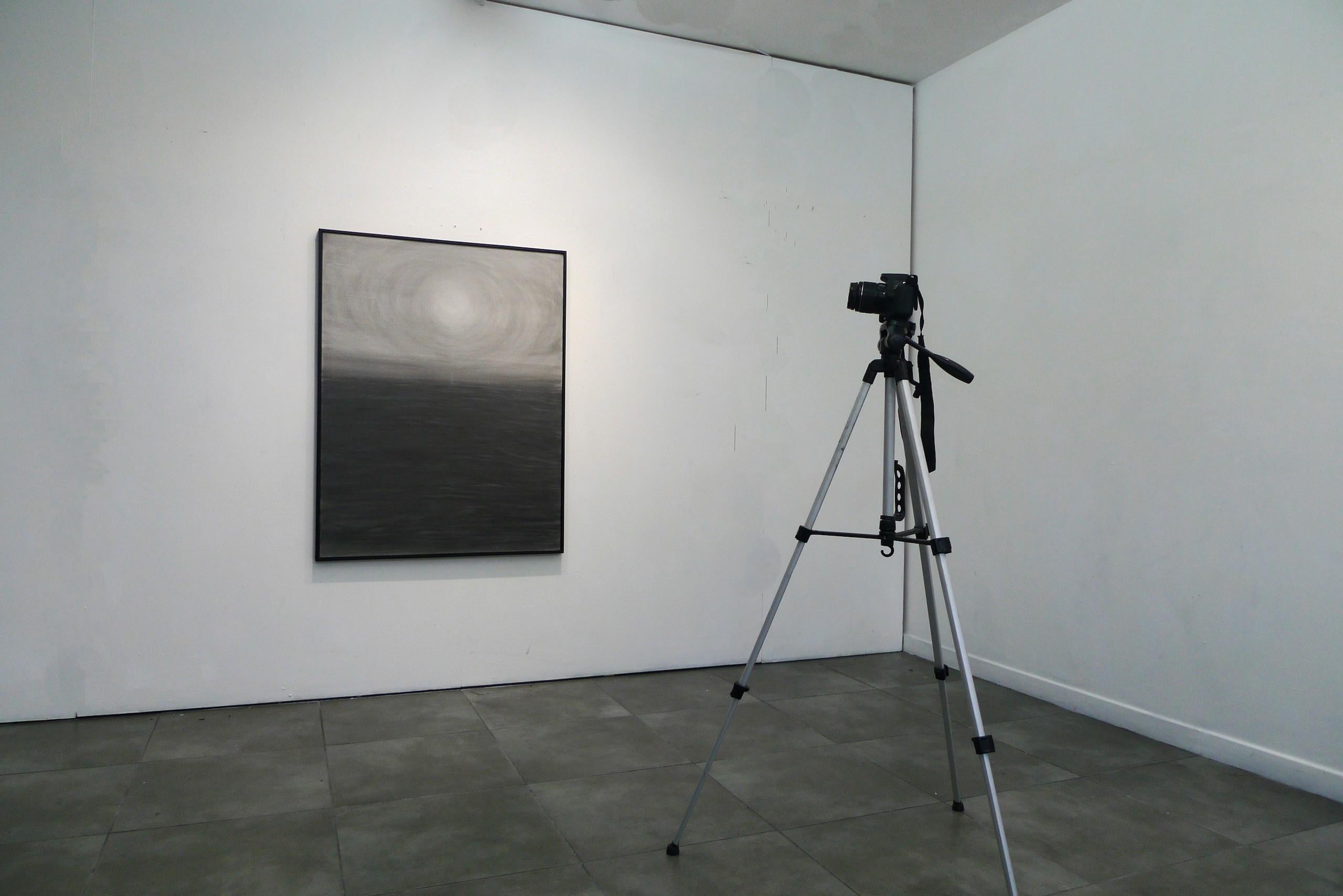 Astre by Franco Salas Borquez - Contemporary seascape painting, waves, dark tone en vente 1