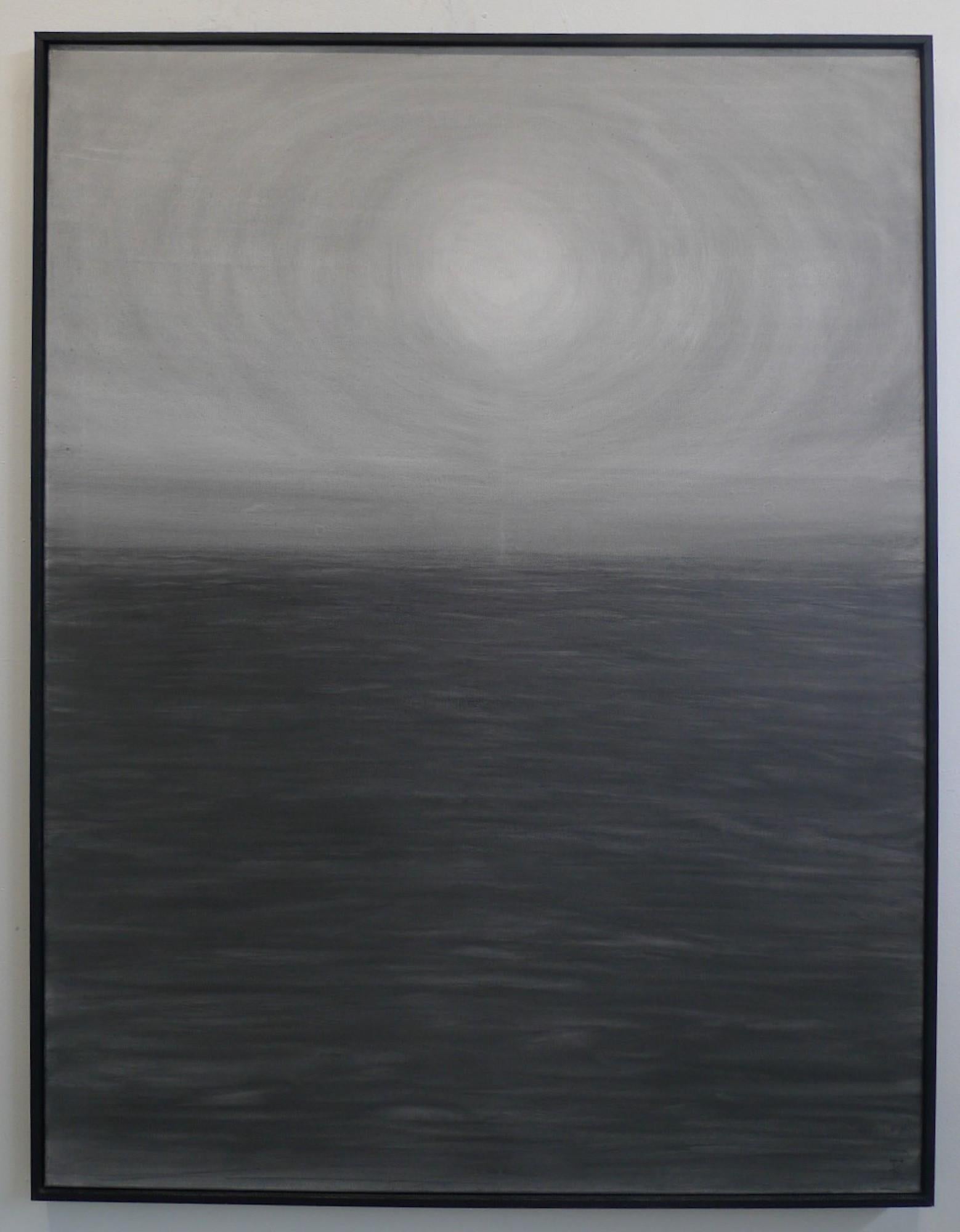 Astre by Franco Salas Borquez - Contemporary seascape painting, waves, dark tone For Sale 2
