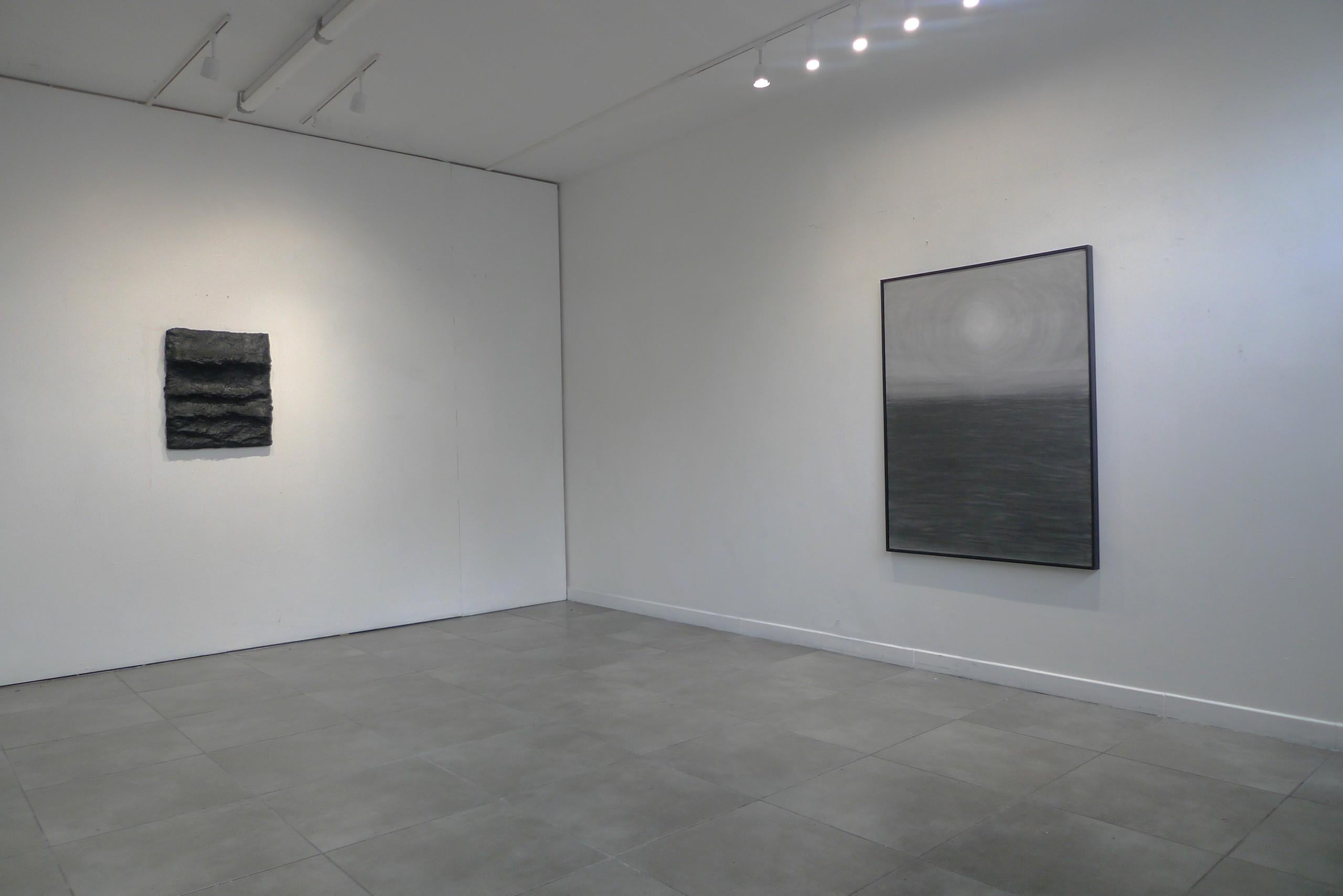 Astre by Franco Salas Borquez - Contemporary seascape painting, waves, dark tone For Sale 3