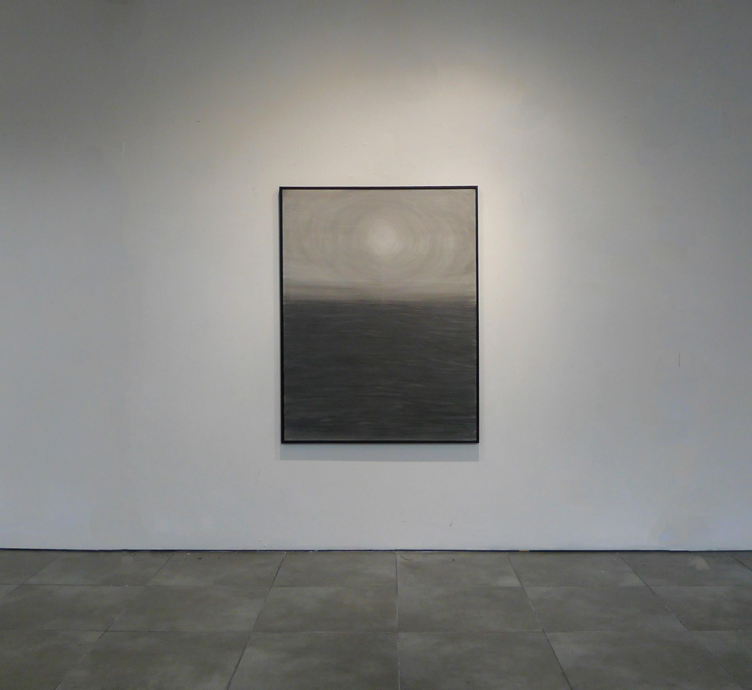 Astre by Franco Salas Borquez - Contemporary seascape painting, waves, dark tone For Sale 7