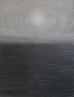 Astre by Franco Salas Borquez - Contemporary seascape painting, waves, dark tone