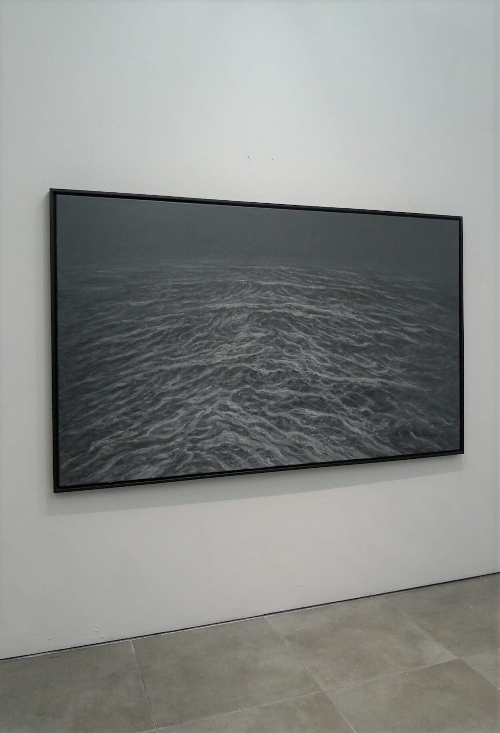 Black Sea by Franco Salas Borquez - Contemporary oil painting, seascape For Sale 3