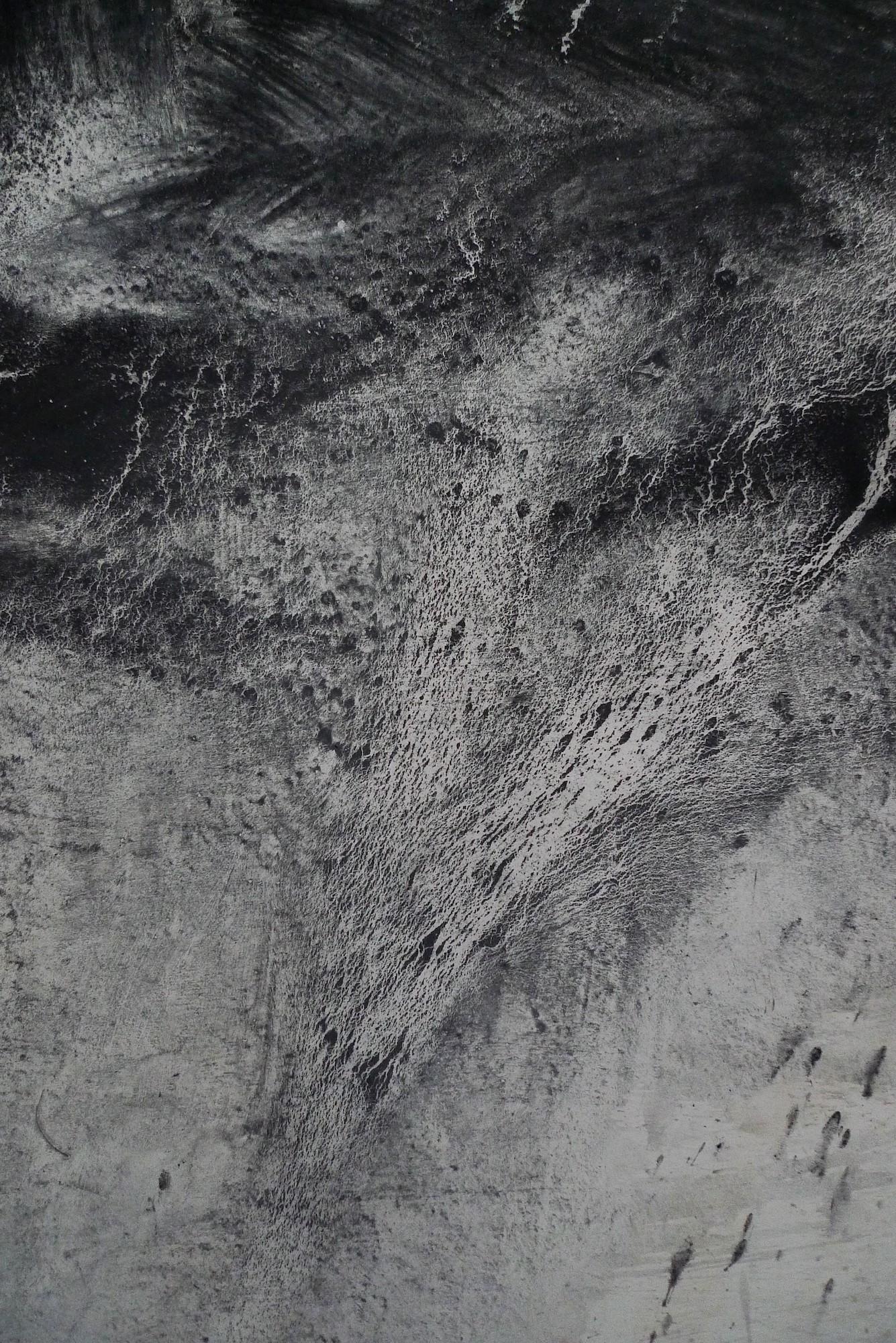 Zyklon von Franco Salas Borquez - Schwarz-Weiß-Malerei, Meereswellen, Meereslandschaft im Angebot 3