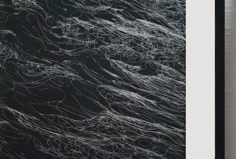 Dark Clamour by F. S. Borquez - Work on paper, contemporary, ocean waves - Contemporary Painting by Franco Salas Borquez