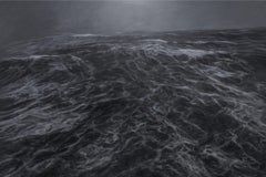 Dark Clamour by F. Salas Borquez - Large seascape painting, black & white ocean