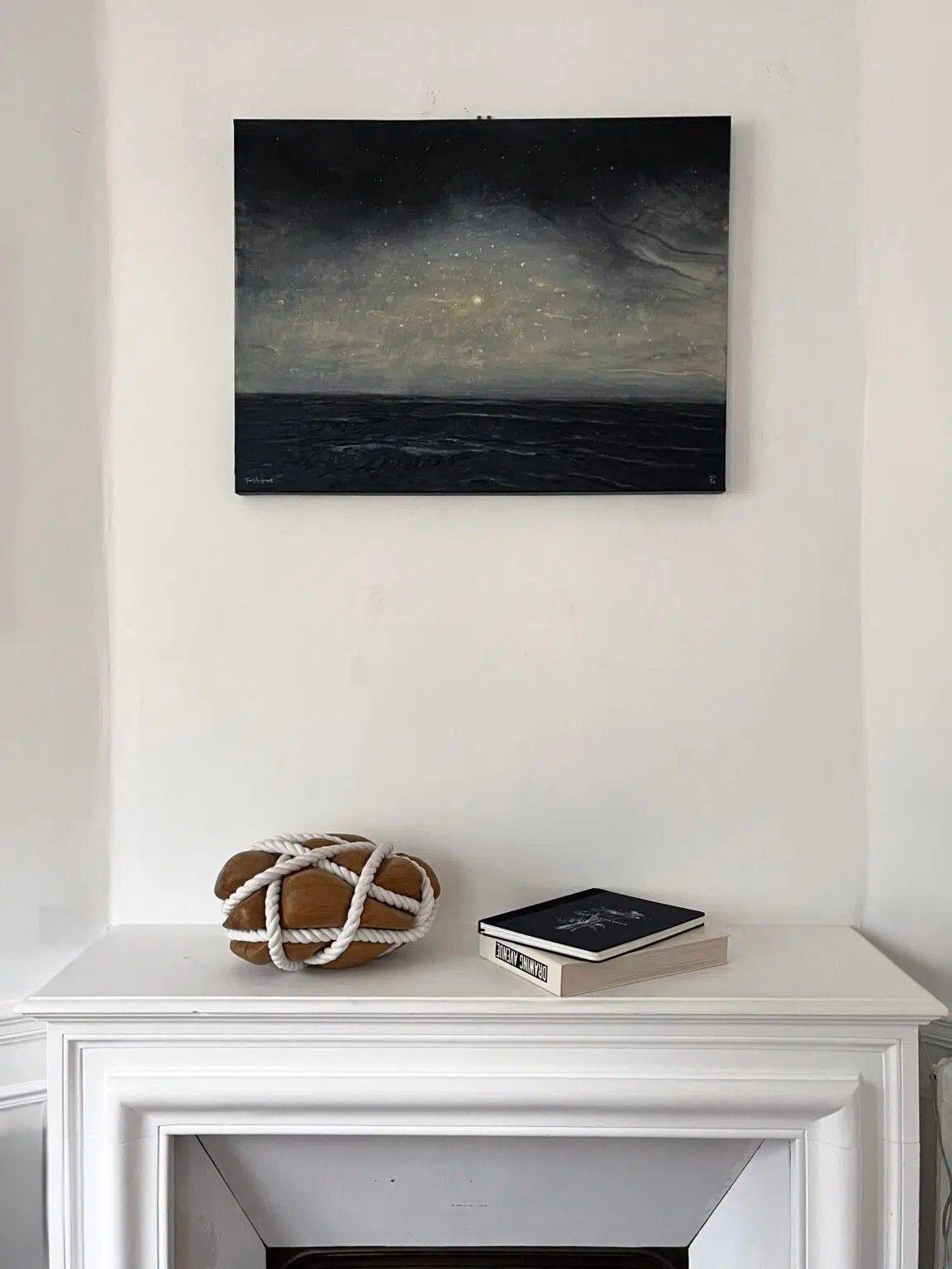 Dawn and dusk II by Franco Salas Borquez - Contemporary painting, ocean, waves im Angebot 1