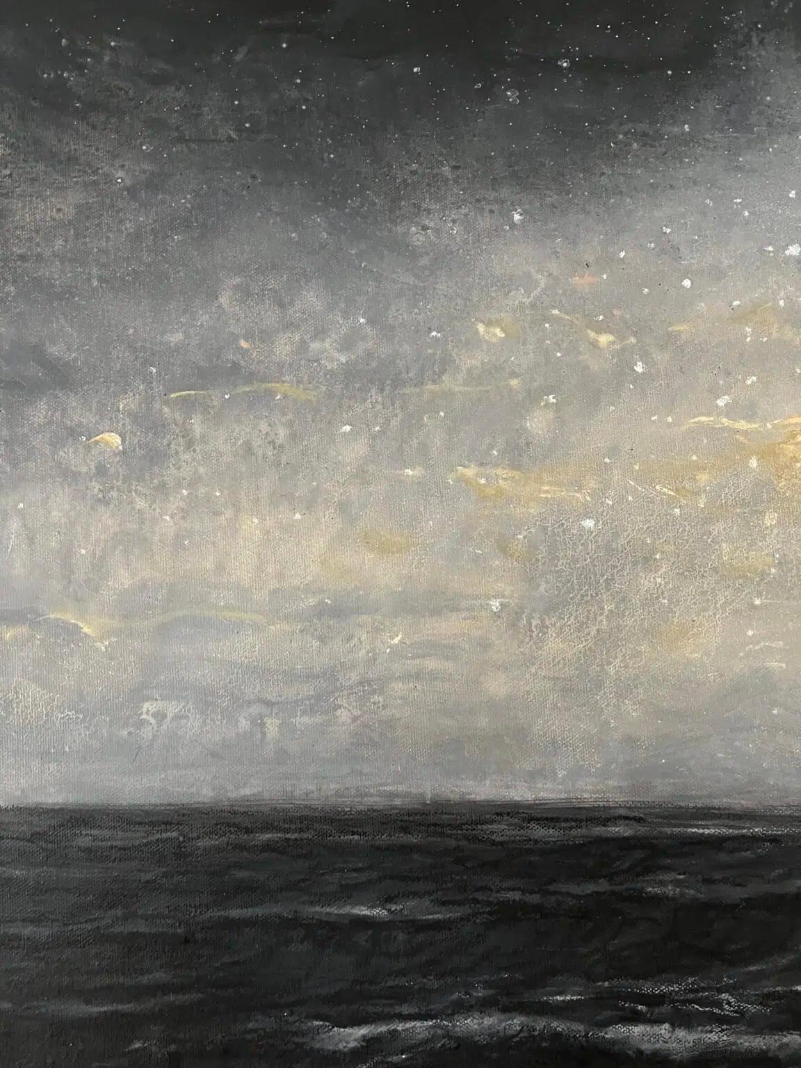 Dawn and dusk II by Franco Salas Borquez - Contemporary painting, ocean, waves im Angebot 5