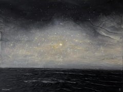 Dawn and dusk II by Franco Salas Borquez - Contemporary painting, ocean, waves