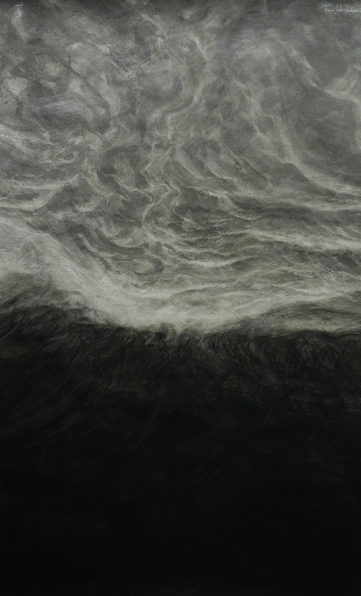 Fragment par Franco Salas Borquez - Peinture contemporaine de paysage marin, océan, vague
