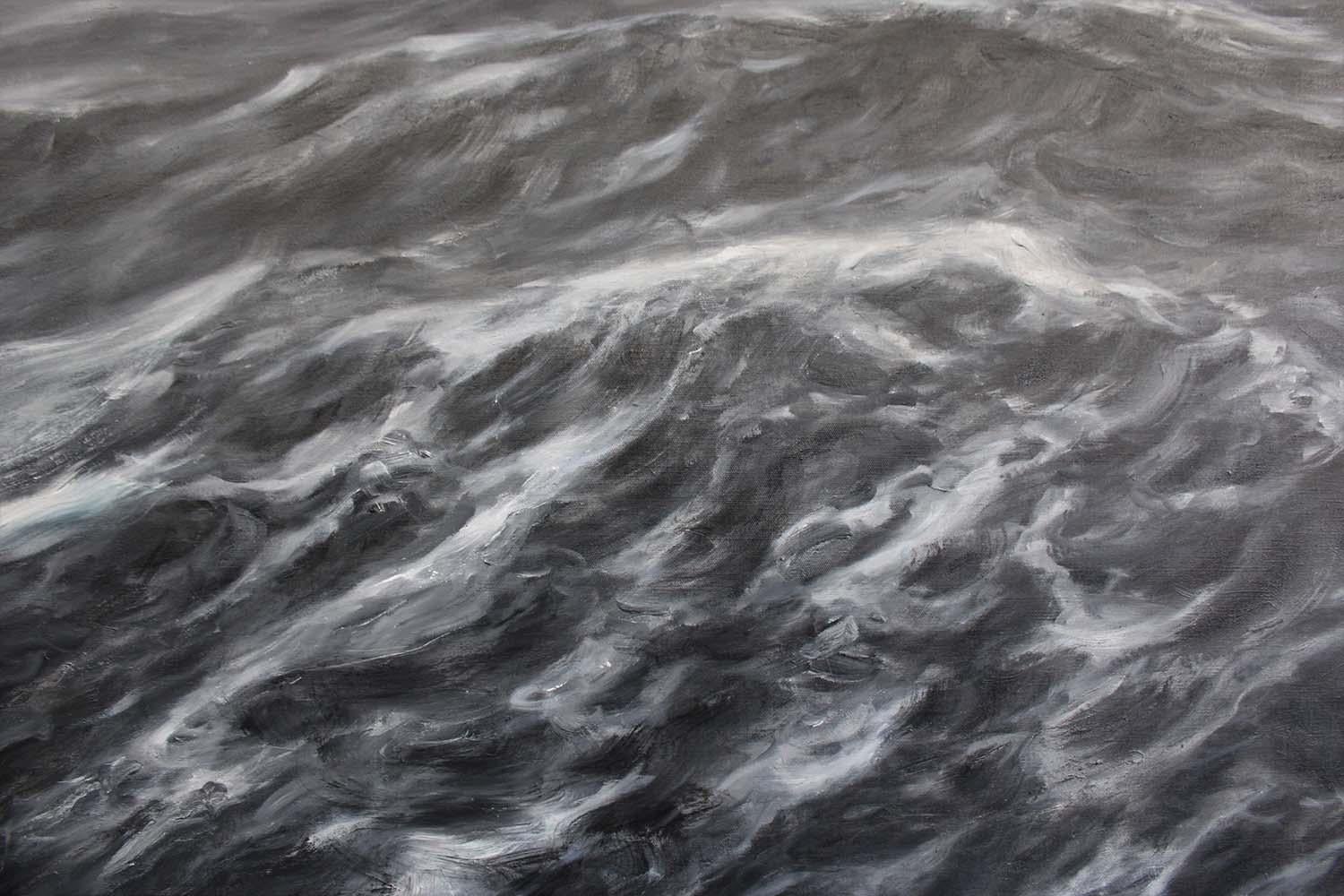 Genesis by Franco Salas Borquez - Contemporary oil painting, seascape, ocean For Sale 2