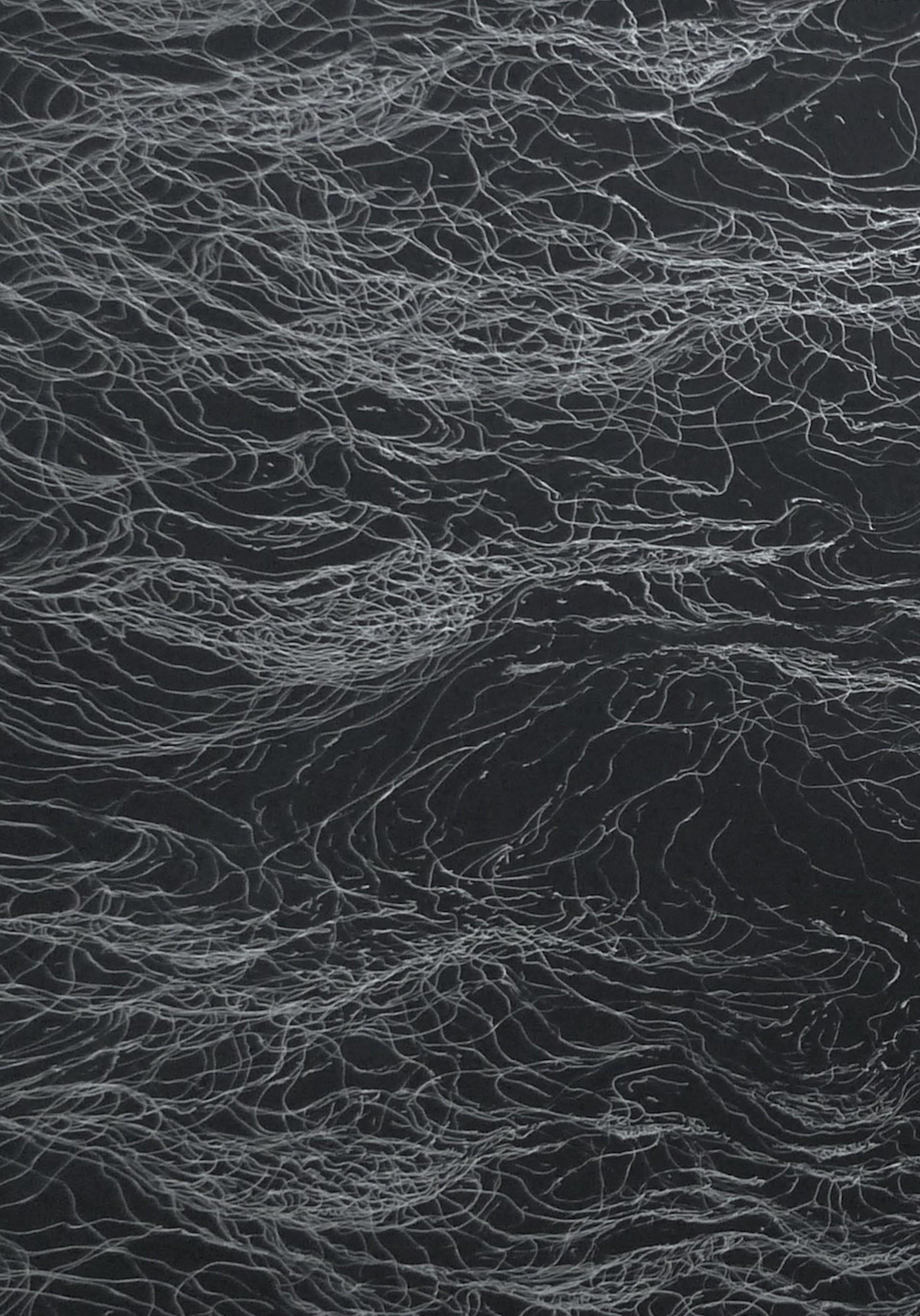 Infinity by Franco Salas Borquez - Seascape, ocean, waves, black, silver ink 4