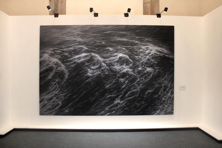 La marche des flots by F. S. Borquez - Seascape, Ocean waves, Large canvas - Painting by Franco Salas Borquez
