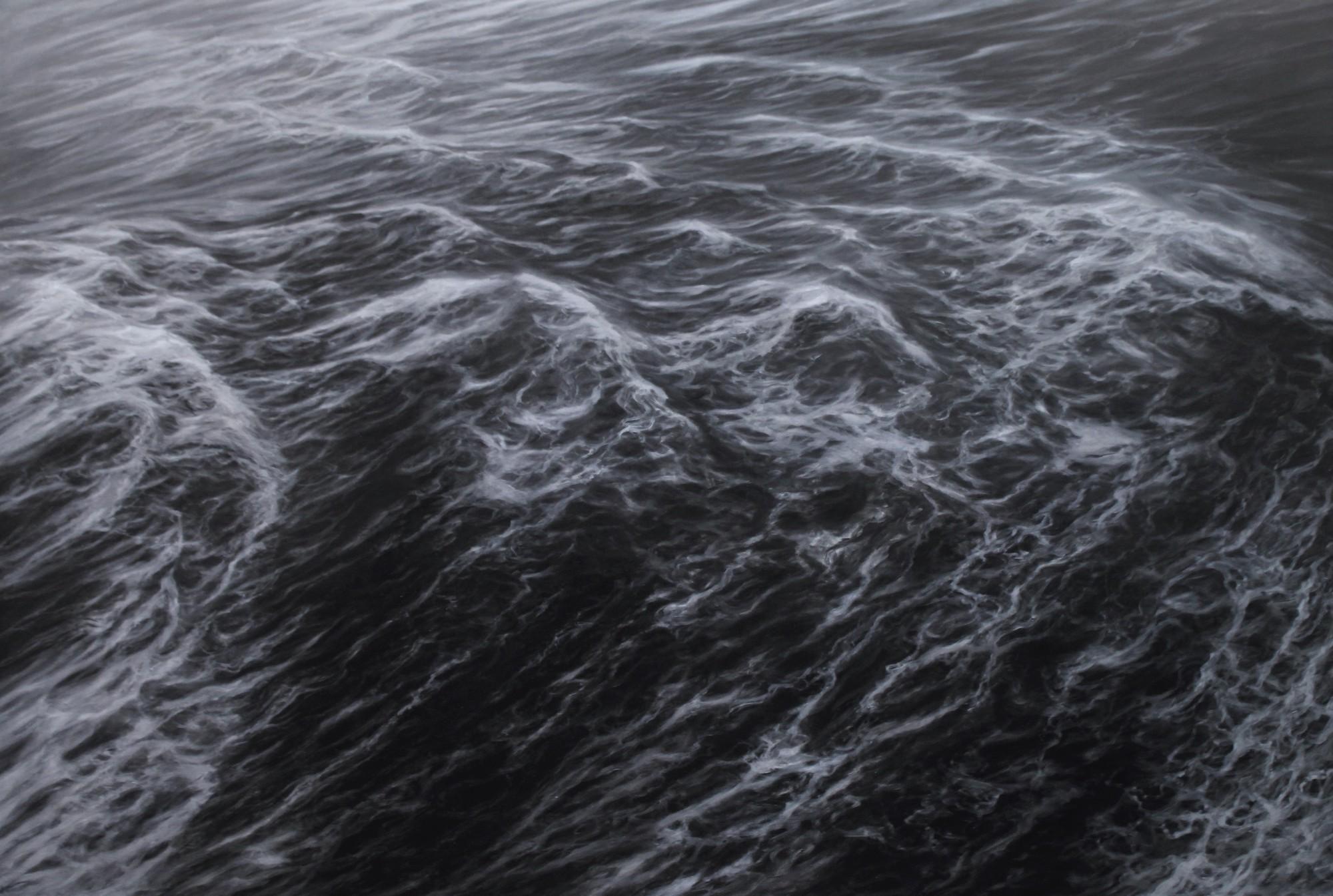 La marche des flots by F. S. Borquez - Seascape, Ocean waves, Large canvas