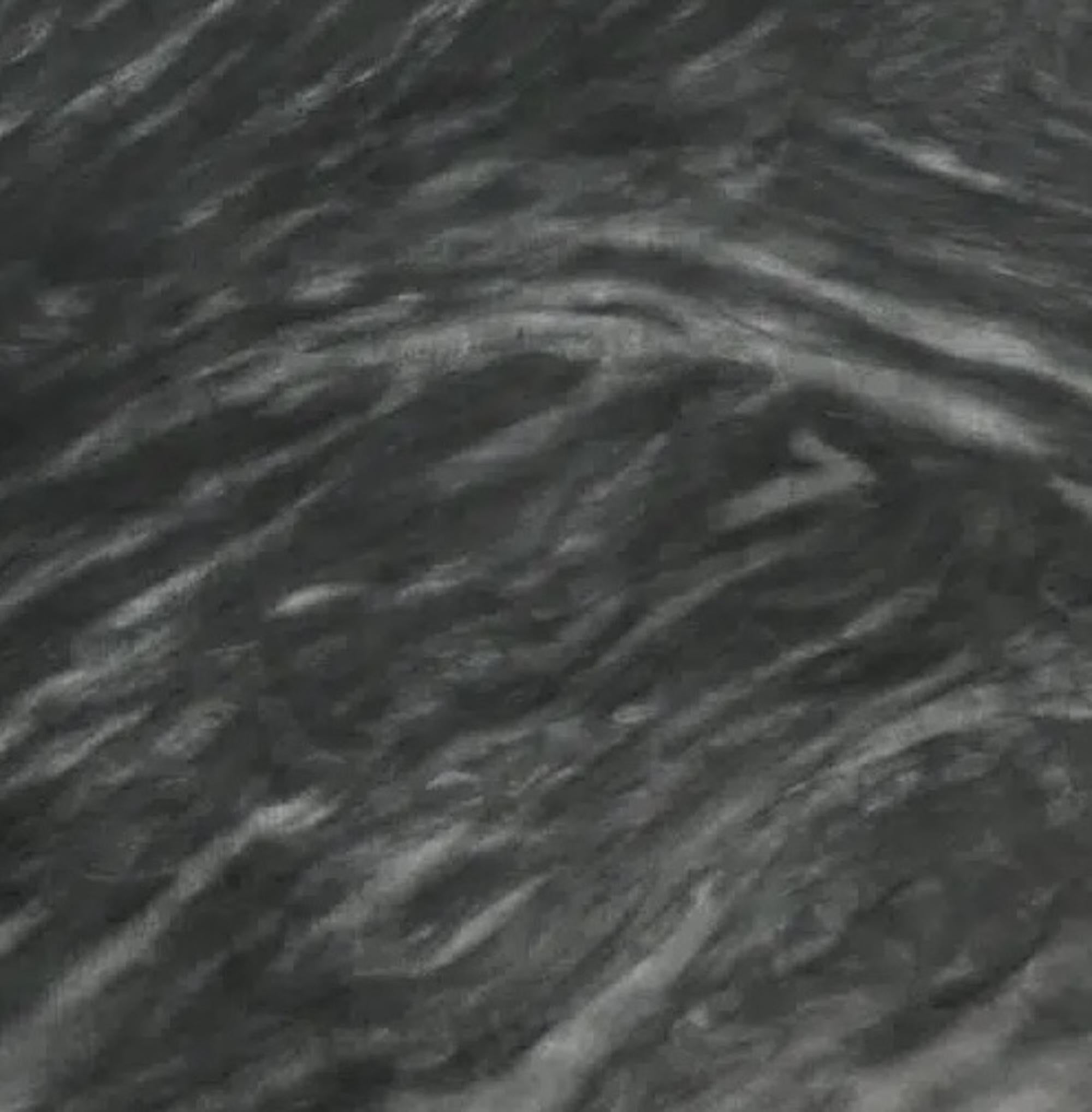 Oceano par Franco Salas Borquez - Peinture à grande échelle, vagues de l'océan, mer, gris en vente 2