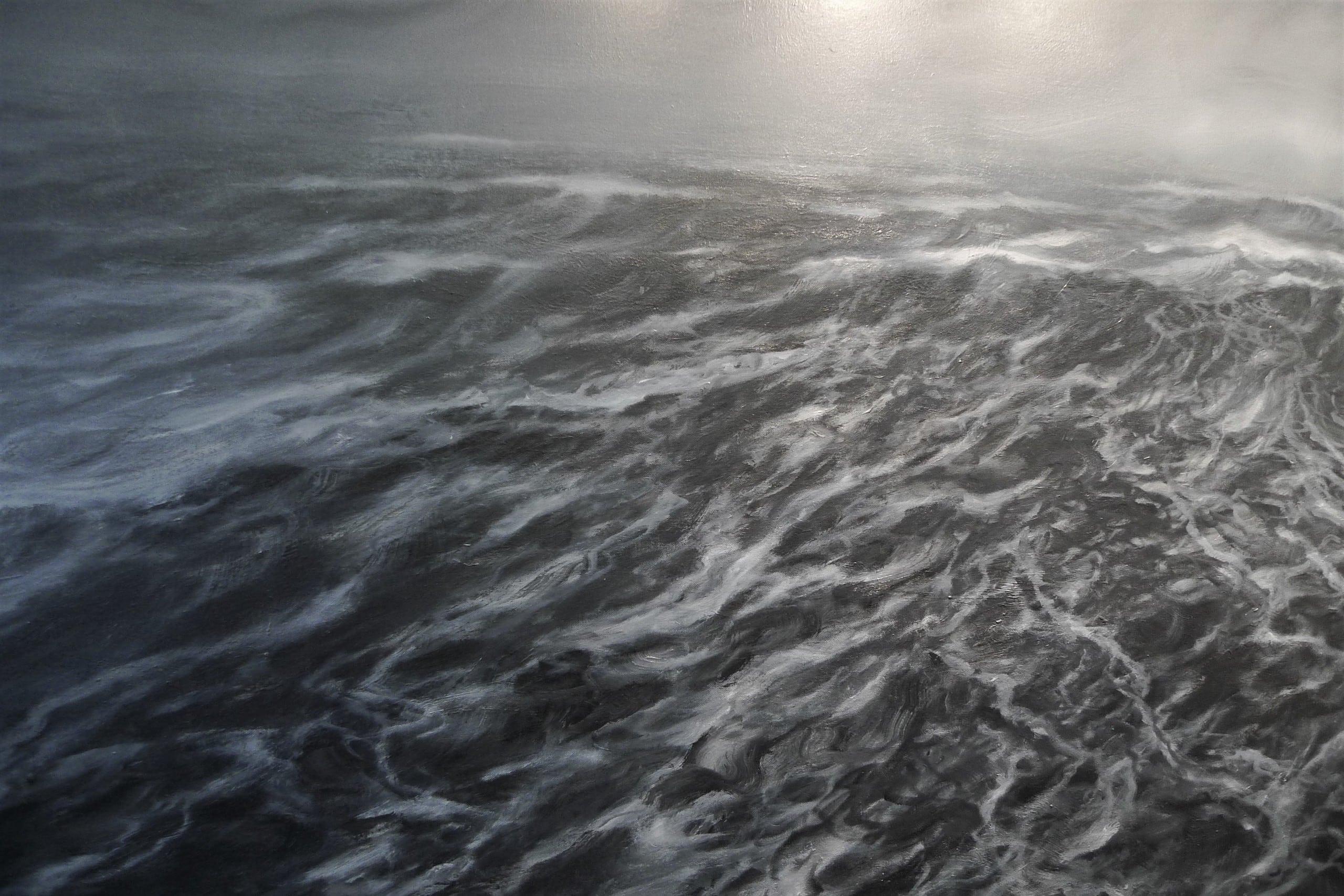 Origin by Franco Salas Borquez - Contemporary oil painting, seascape, ocean For Sale 3