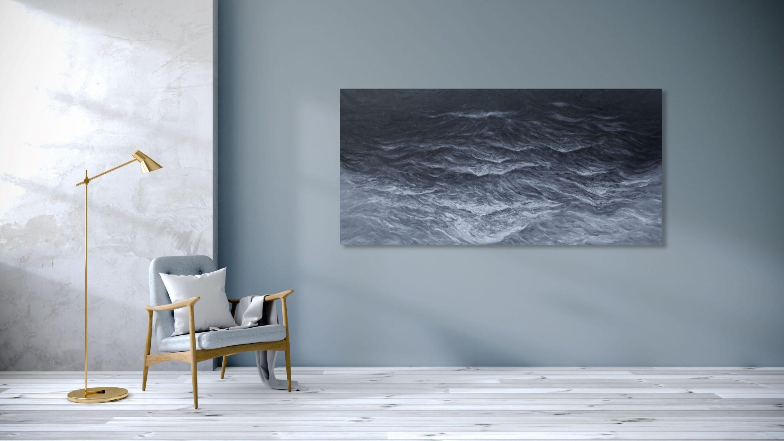 Perpetual by Franco Salas Borquez - Contemporary oil painting, seascape, waves For Sale 1