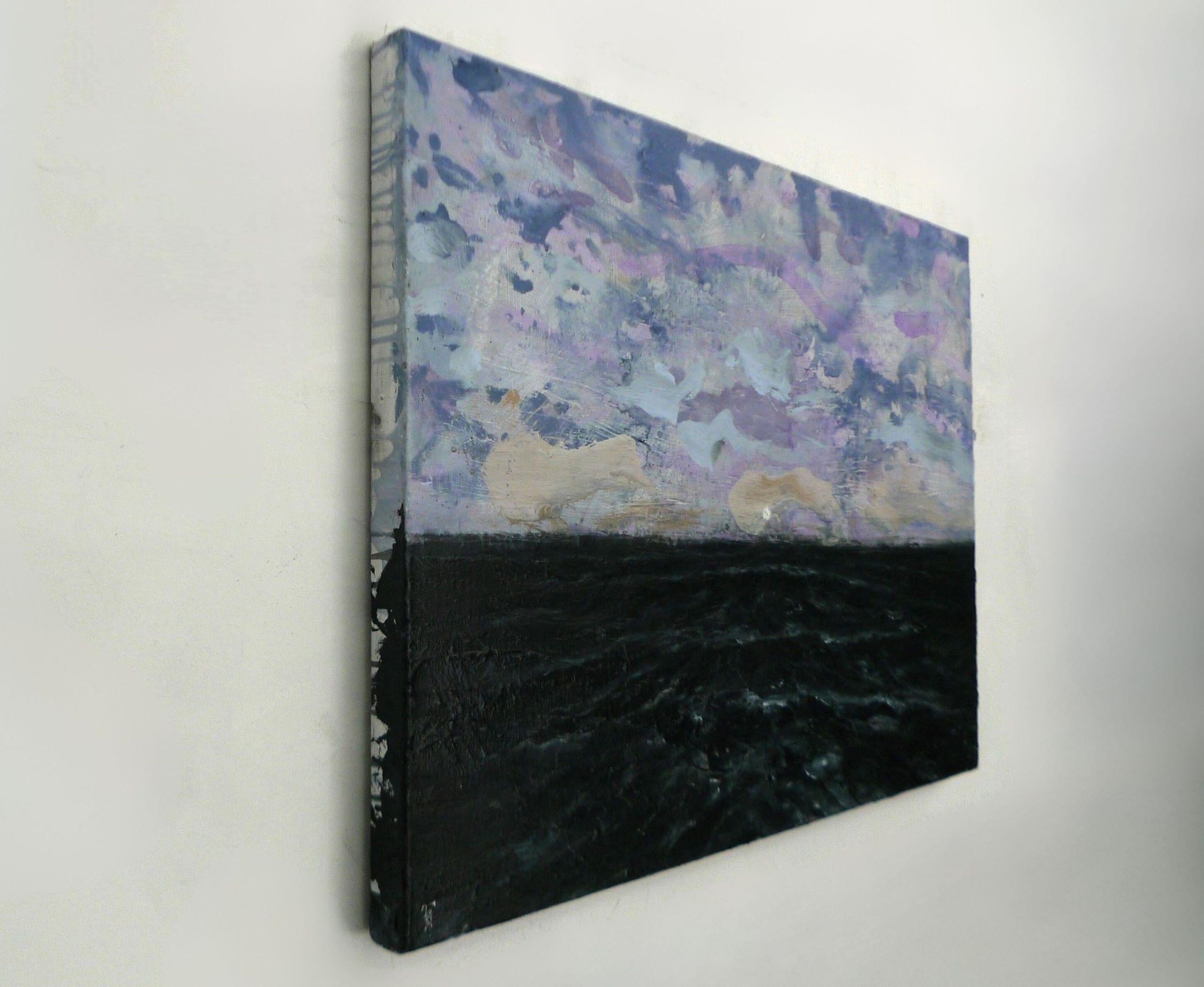 Renaissance von Franco Salas Borquez - Meereslandschaft, Ozean, Wellen, Acryl, Pastell im Angebot 3