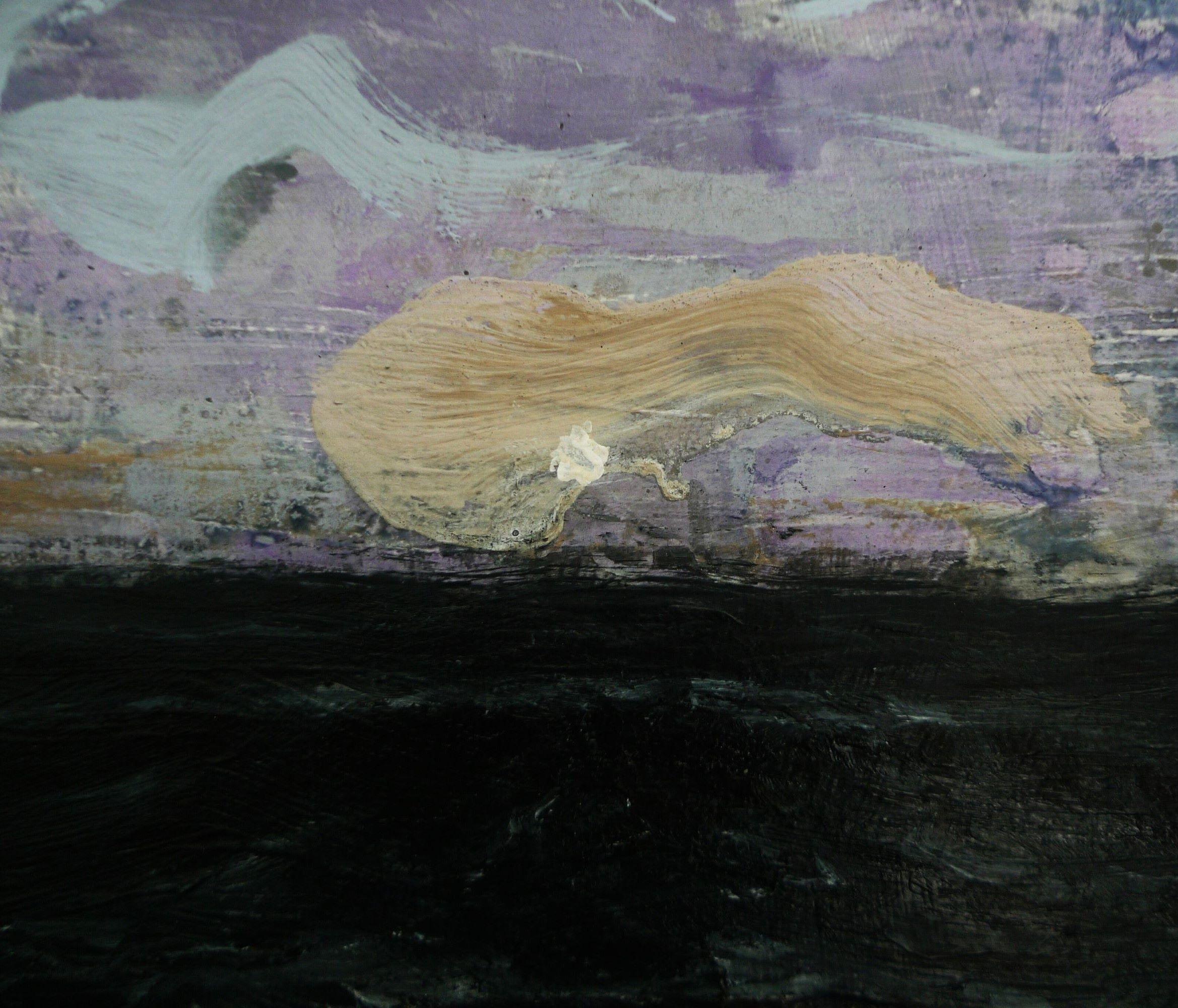 Renaissance von Franco Salas Borquez - Meereslandschaft, Ozean, Wellen, Acryl, Pastell im Angebot 4