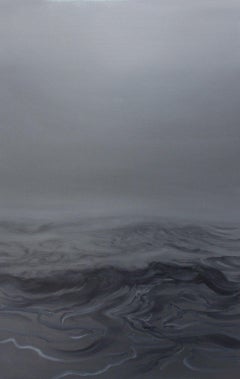 Silence - Contemporary Oil Painting, Seascape, Ocean waves