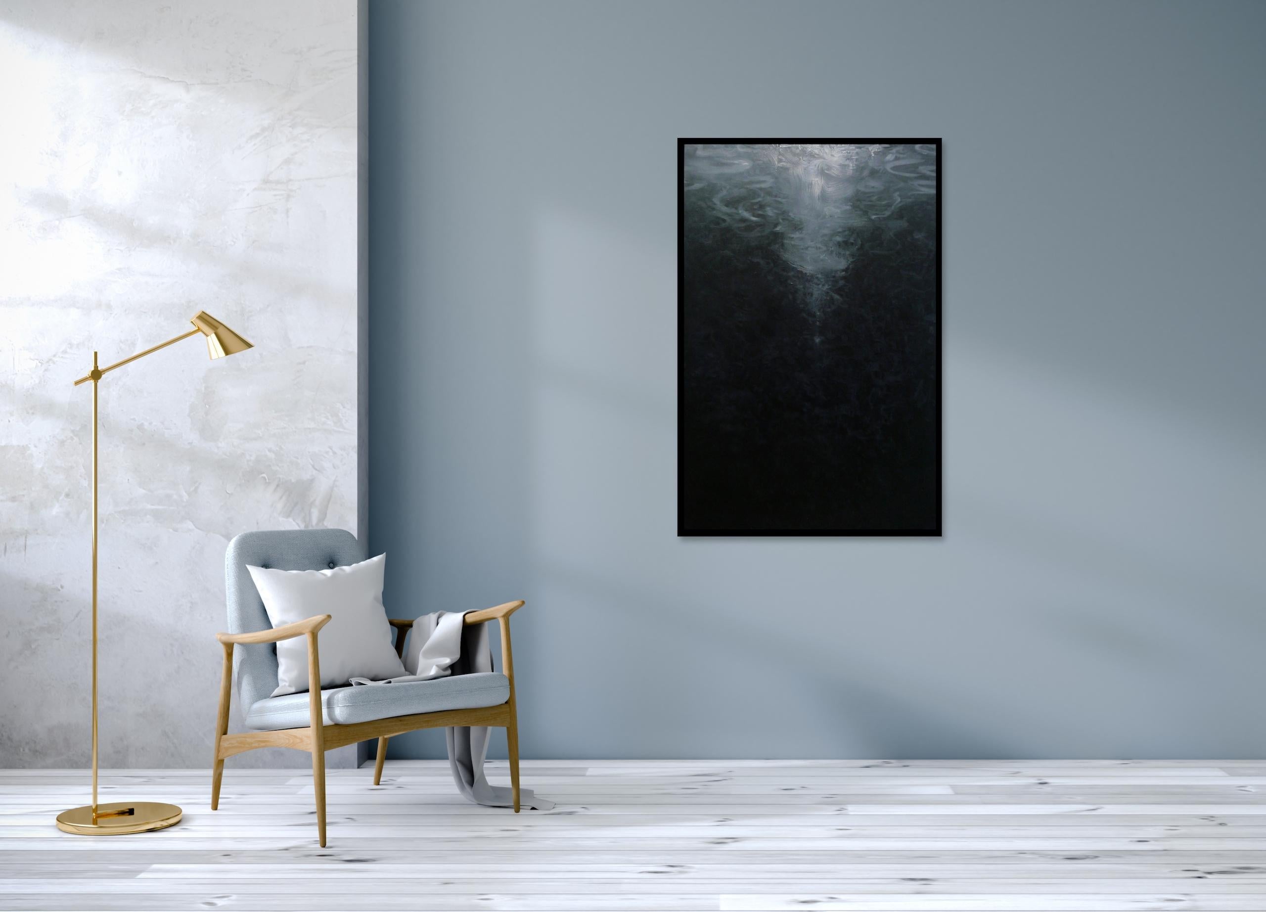 The Deep by Franco Salas Borquez - Pintura contemporánea de paisaje marino, océano, ola en venta 2