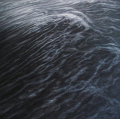 The Duel par Franco Salas Borquez - Peinture à l'huile contemporaine, paysage marin, vagues