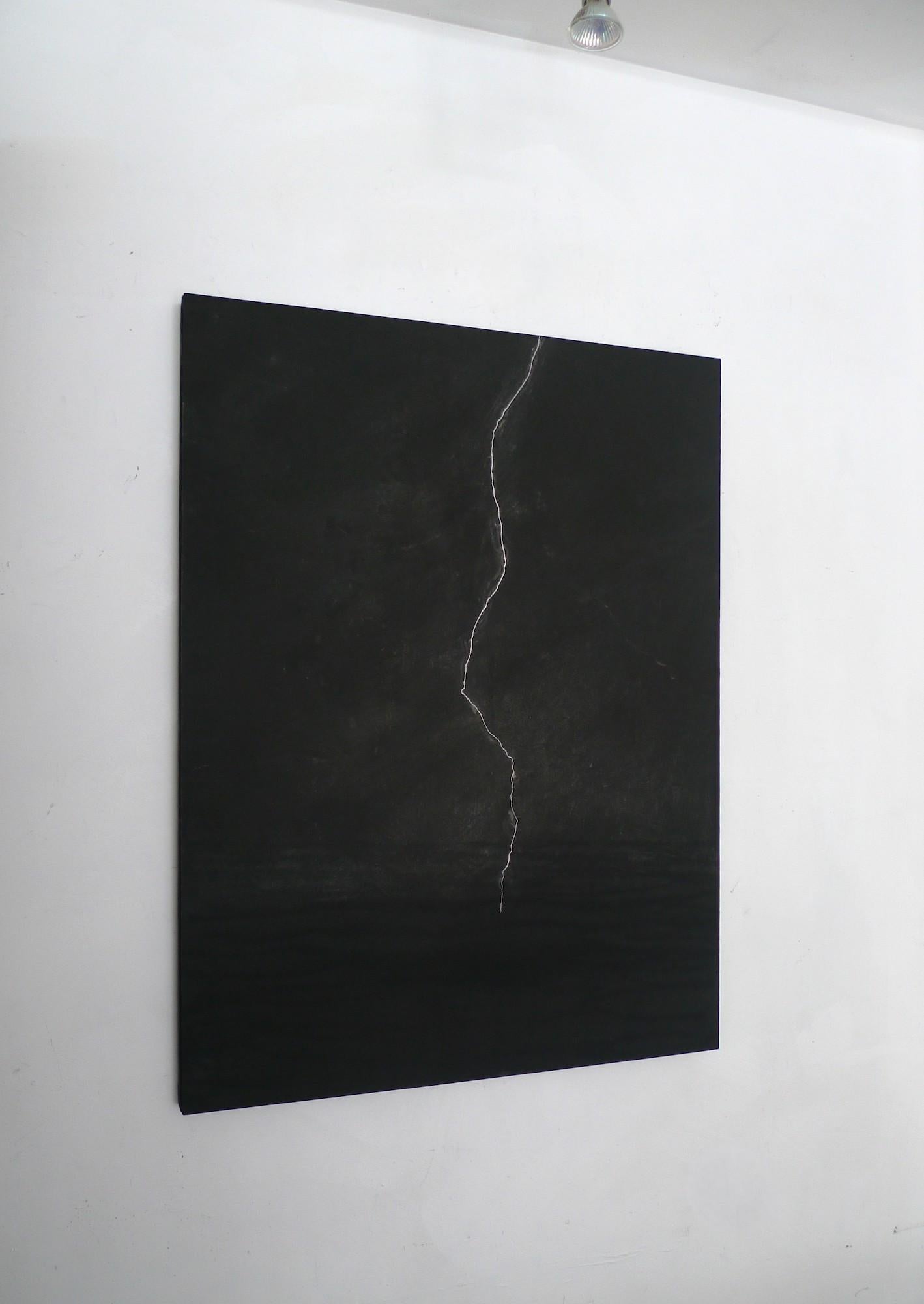 El Relámpago de Franco Salas Borquez - Pintura contemporánea de paisaje marino, océano en venta 2