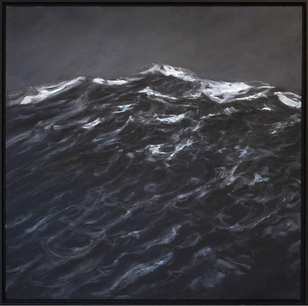 The Outburst by Franco Salas Borquez - Contemporary oil painting, seascape, wave For Sale 4