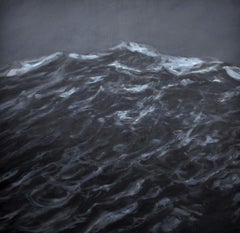 The Outburst par Franco Salas Borquez - Peinture à l'huile contemporaine, paysage marin, vague