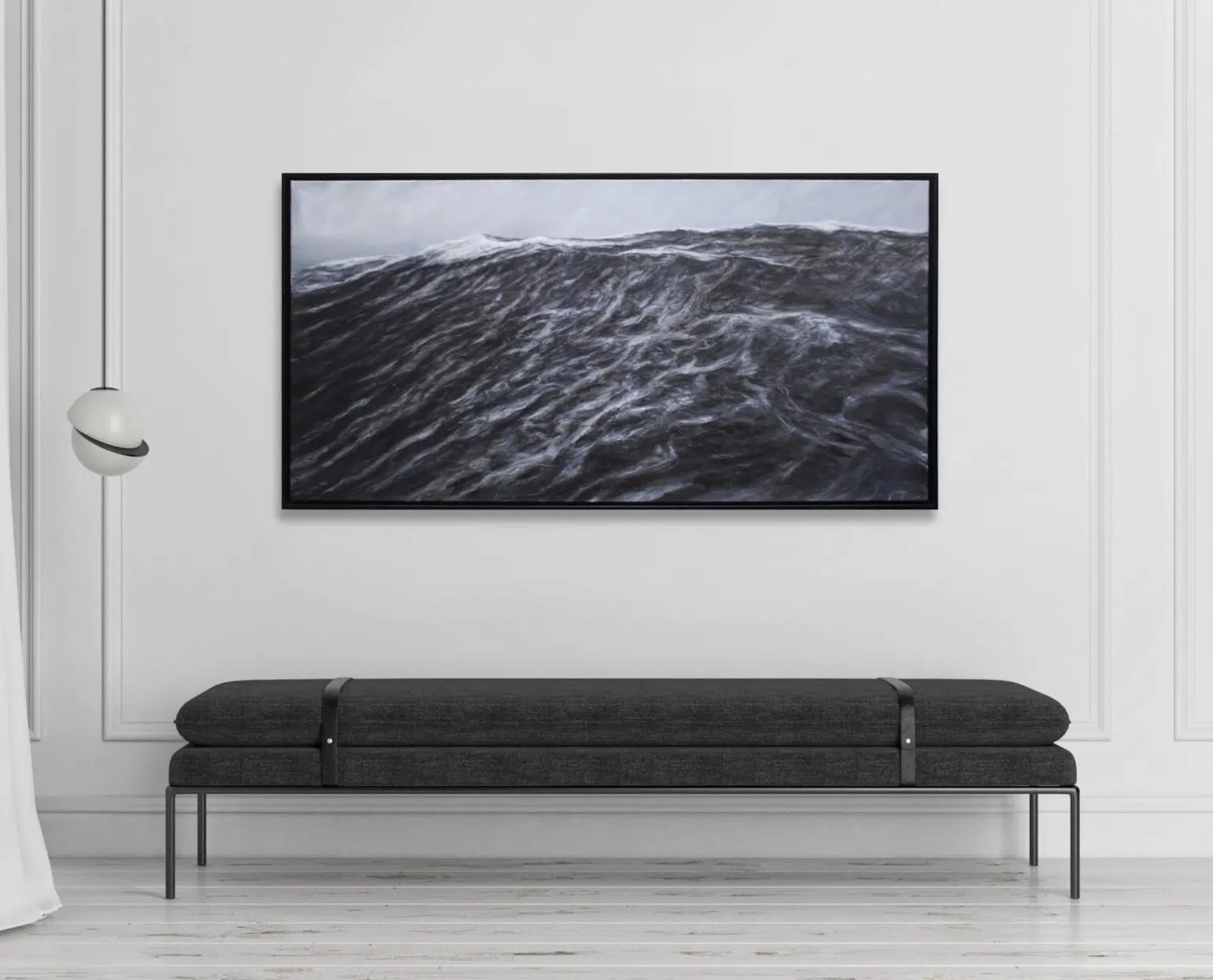 Der Ur-Ozean von Franco Salas Borquez - Großformatiges Gemälde, Meereswellen im Angebot 1