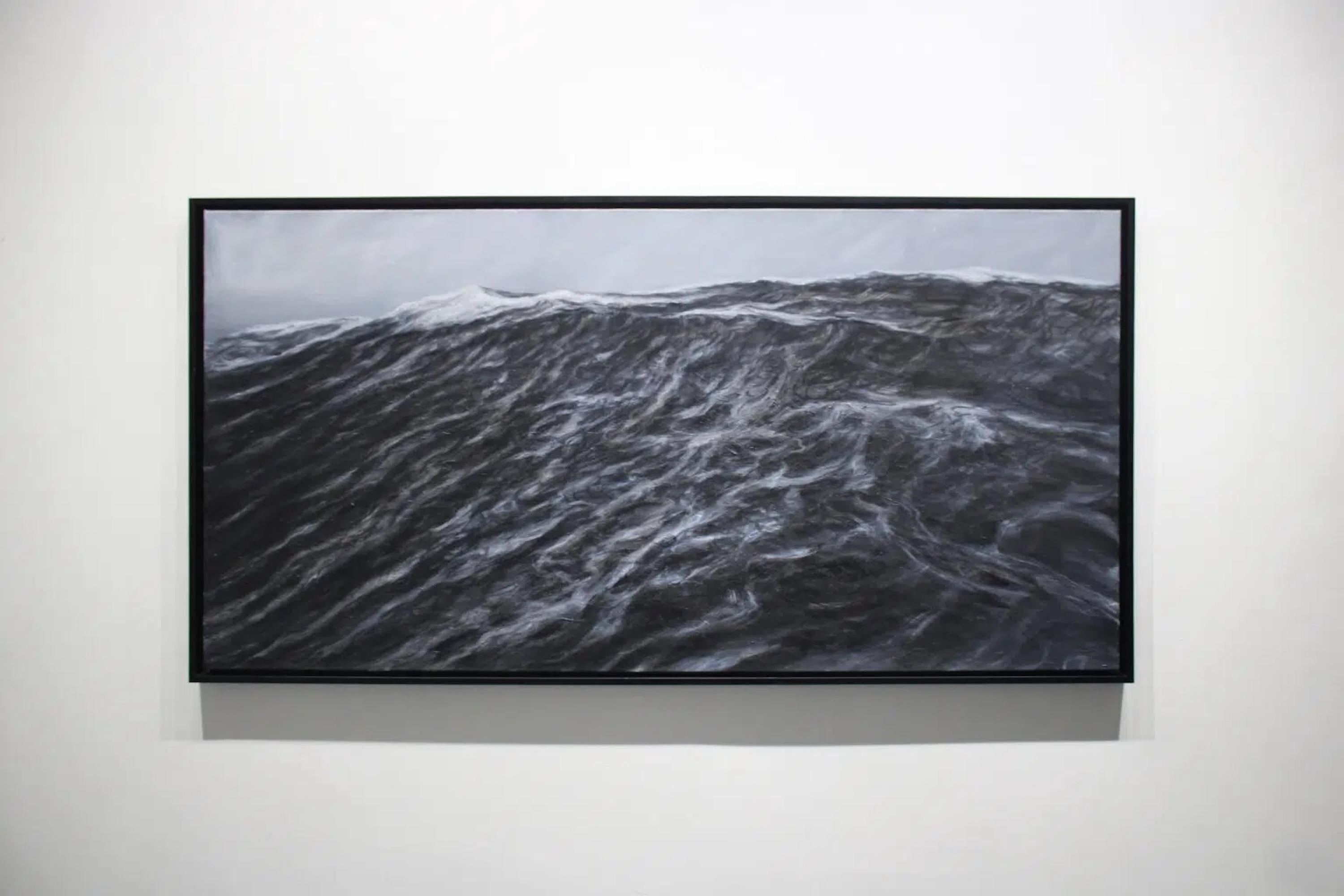 Der Ur-Ozean von Franco Salas Borquez - Großformatiges Gemälde, Meereswellen im Angebot 2