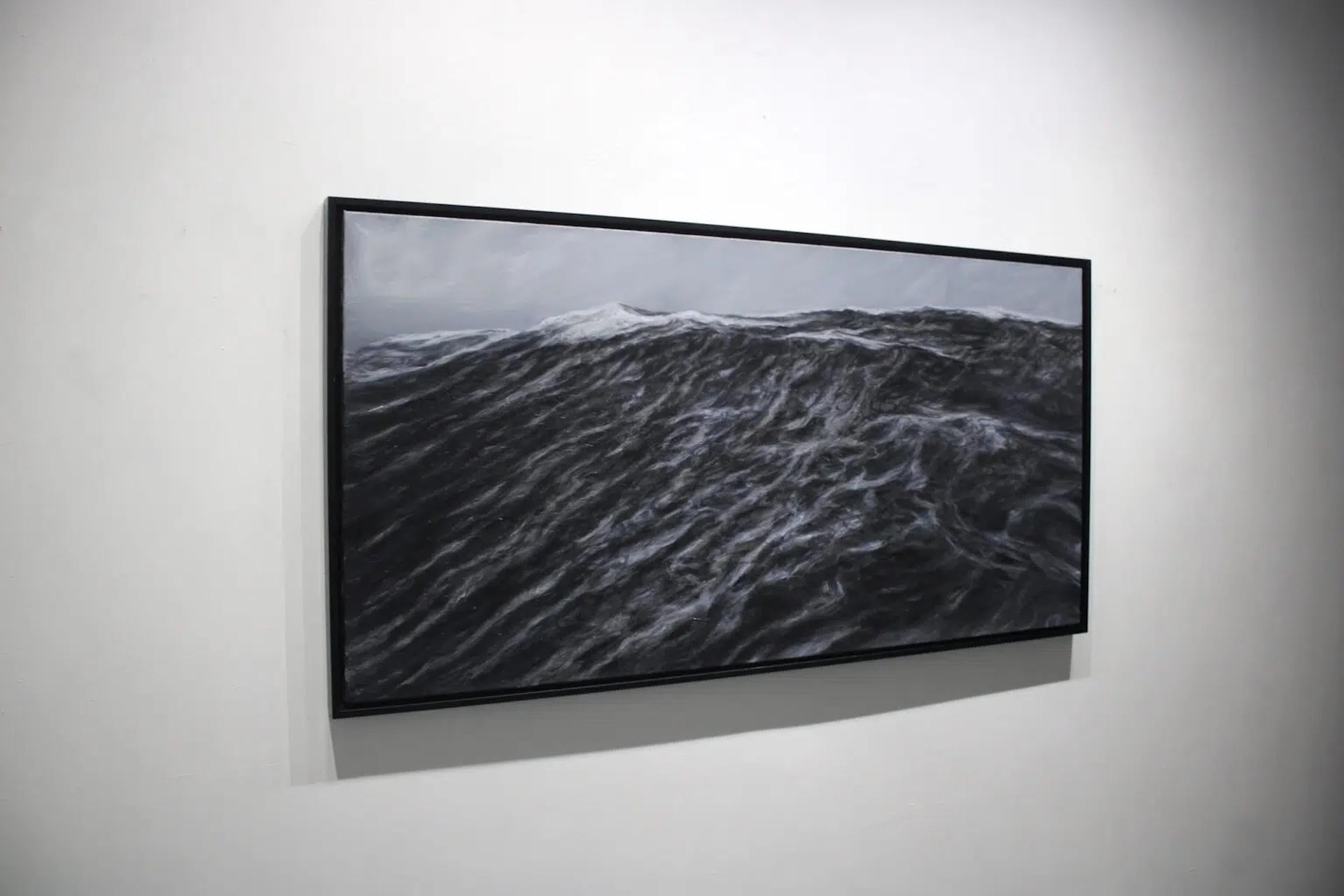 Der Ur-Ozean von Franco Salas Borquez - Großformatiges Gemälde, Meereswellen im Angebot 3