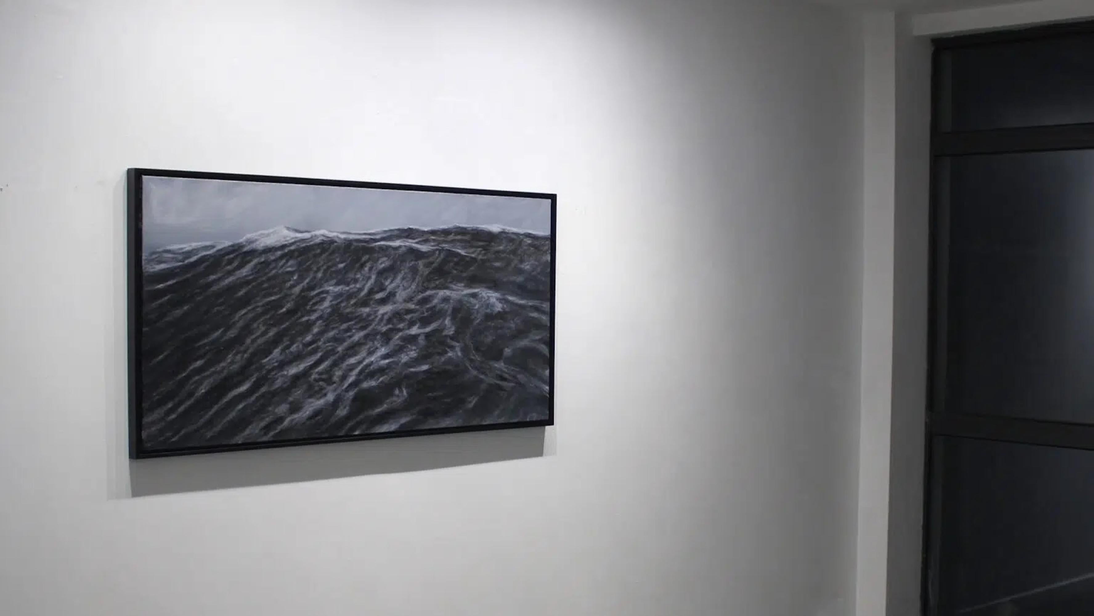 Der Ur-Ozean von Franco Salas Borquez - Großformatiges Gemälde, Meereswellen im Angebot 4