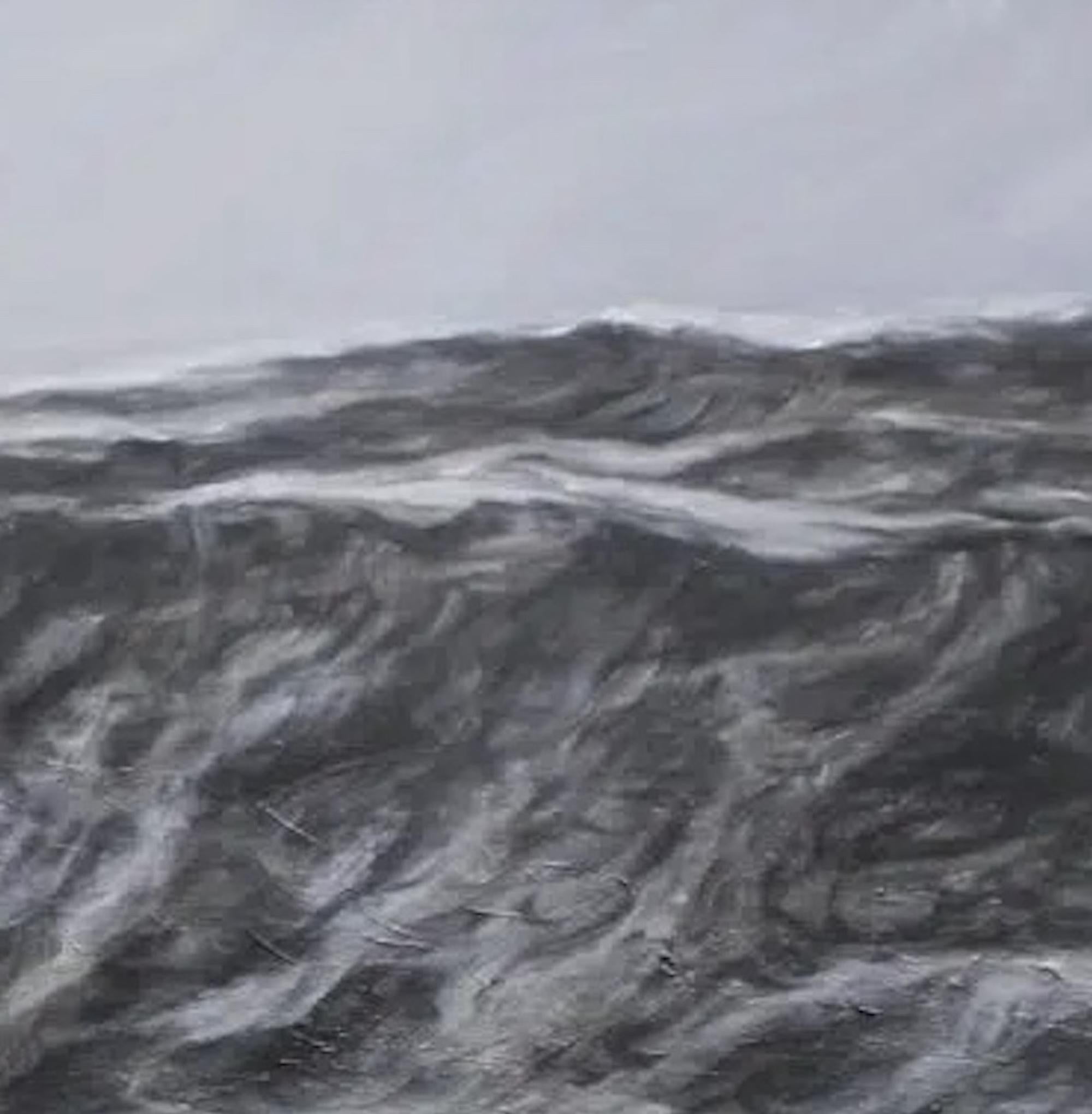 Der Ur-Ozean von Franco Salas Borquez - Großformatiges Gemälde, Meereswellen im Angebot 7