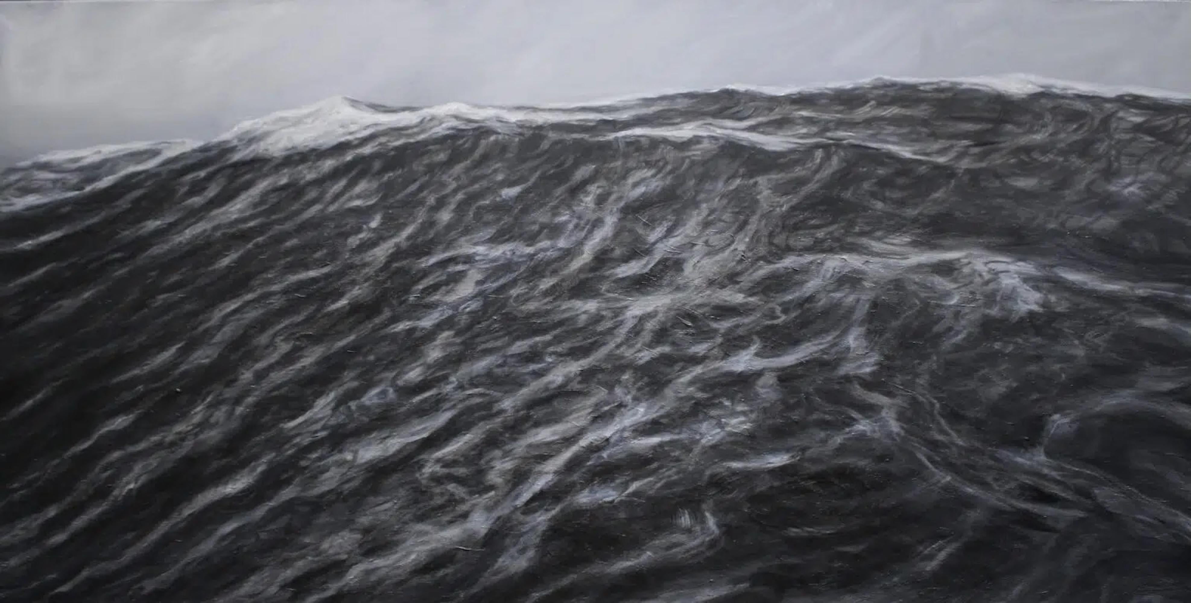 L'océan primordial par Franco Salas Borquez - Peinture à grande échelle, vagues de l'océan