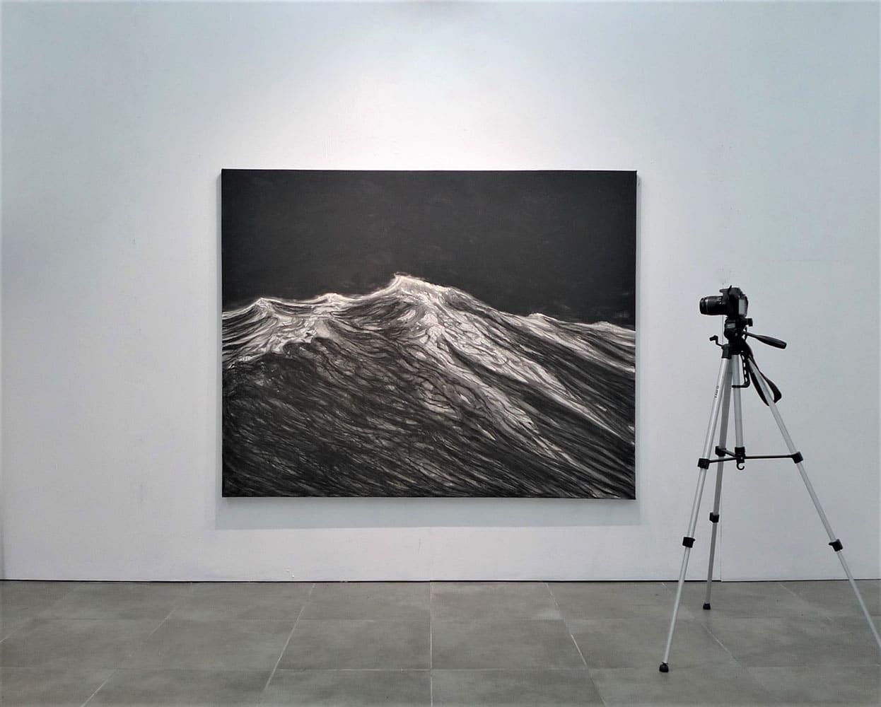 Las raíces de la corriente de Franco Salas Borquez - Pintura contemporánea de paisaje marino en venta 3