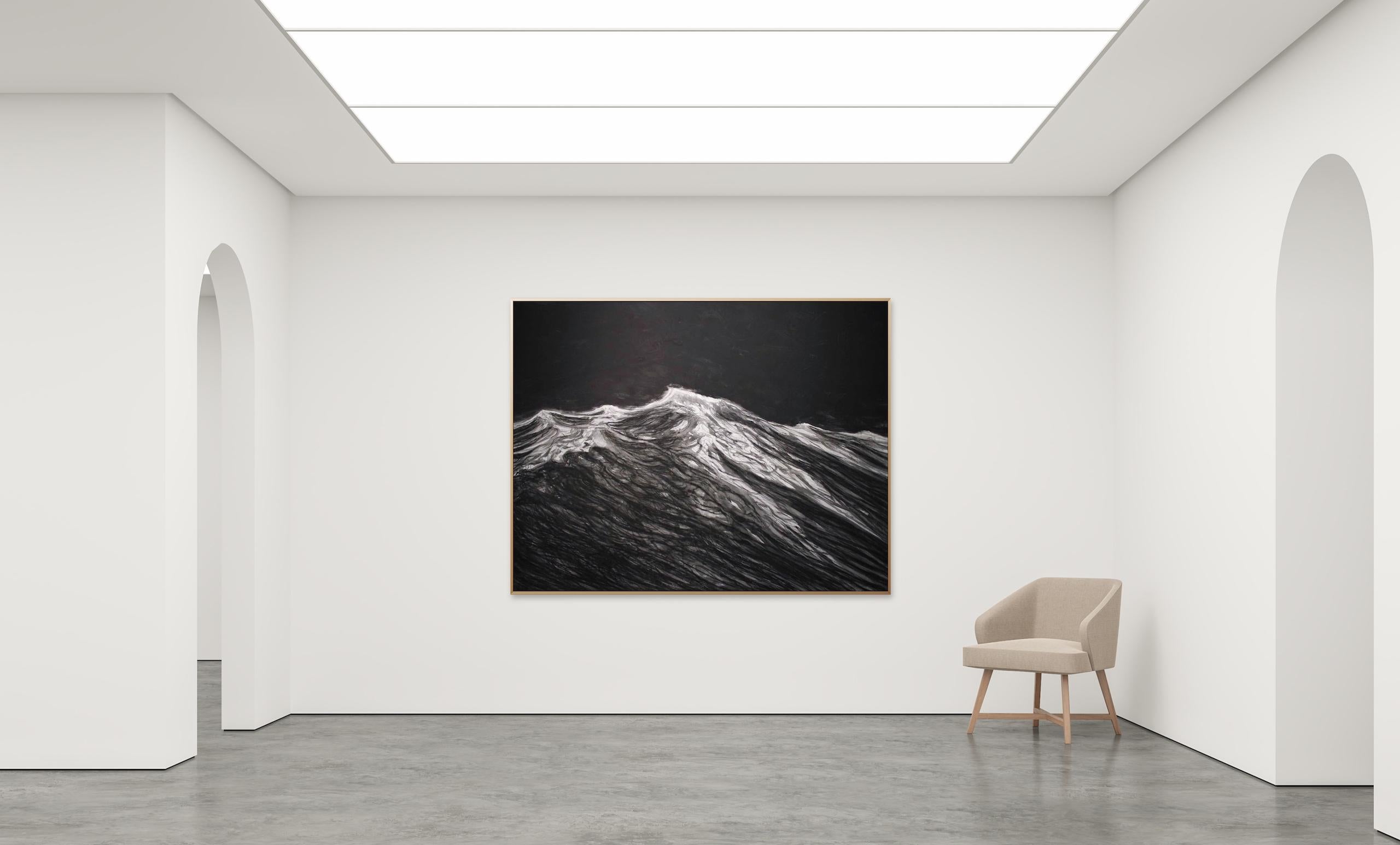 Las raíces de la corriente de Franco Salas Borquez - Pintura contemporánea de paisaje marino en venta 4