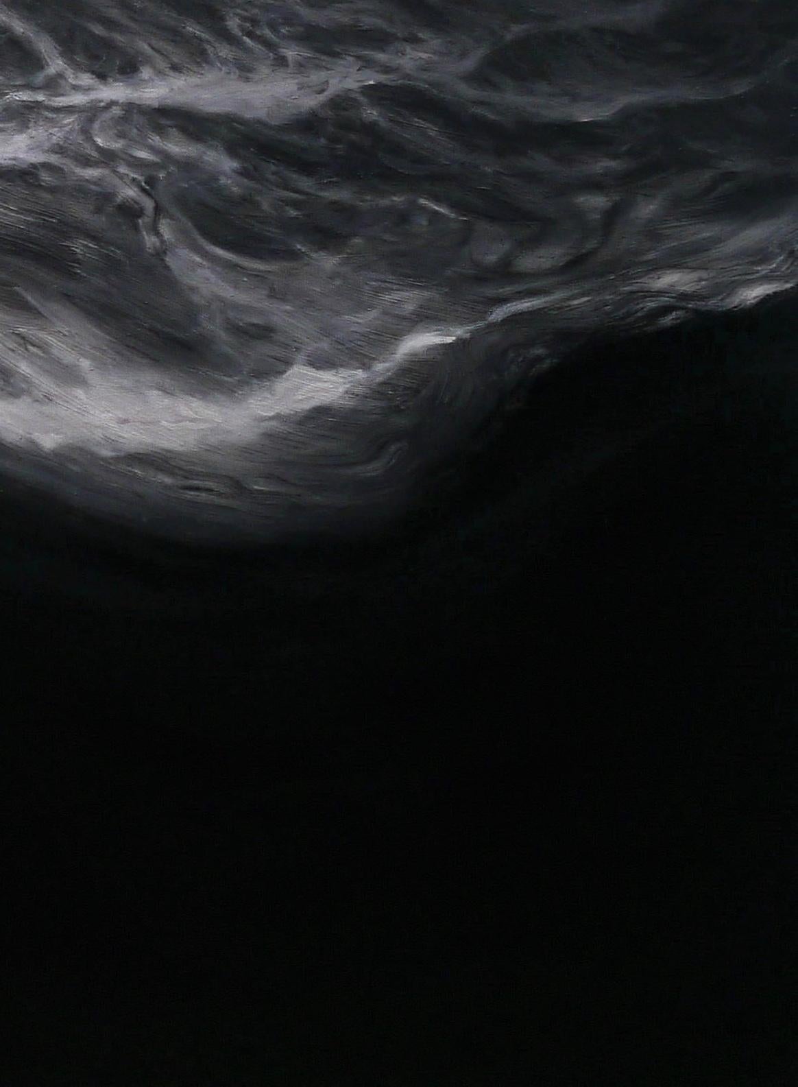 The Shore by Franco Salas Borquez - Contemporary seascape painting, dark tones For Sale 4