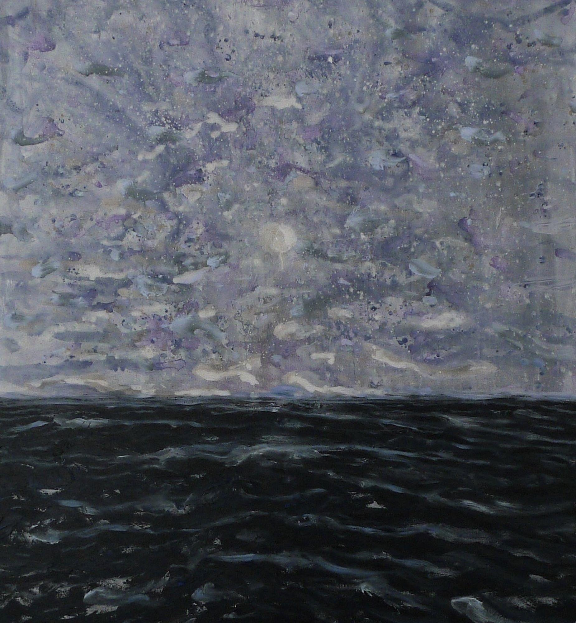 The Sun ist ein einzigartiges Gemälde des zeitgenössischen Künstlers Franco Salas Borquez in Mischtechnik, Pigmenten und Öl auf Leinwand, mit den Maßen 190 × 170 cm (74,8 × 66,9 in). Das Kunstwerk ist signiert, wird ungerahmt verkauft und wird mit