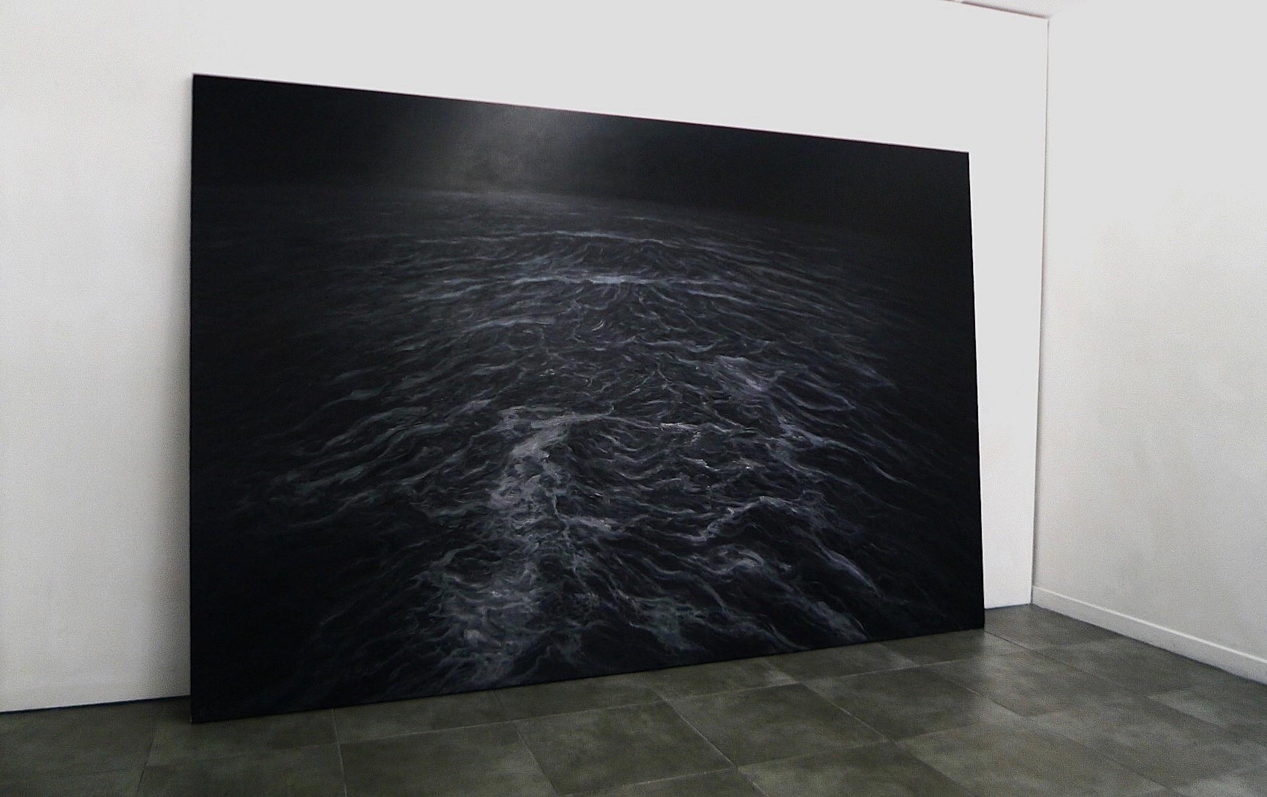 The Wake di Franco Salas Borquez - Quadro di paesaggio marino contemporaneo, oceano, onde 2