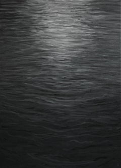 The water reflection by Franco Salas Borquez - Huile sur toile peinture de paysage marin
